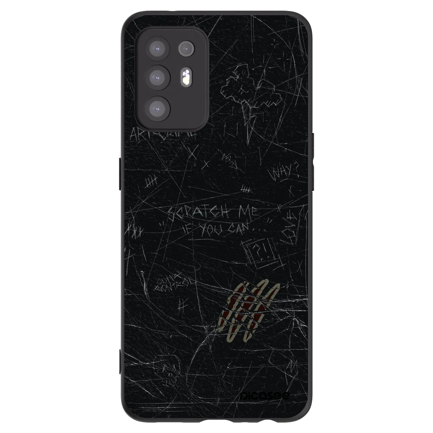 Picasee crna silikonska maskica za OPPO A94 5G - SCRATCH