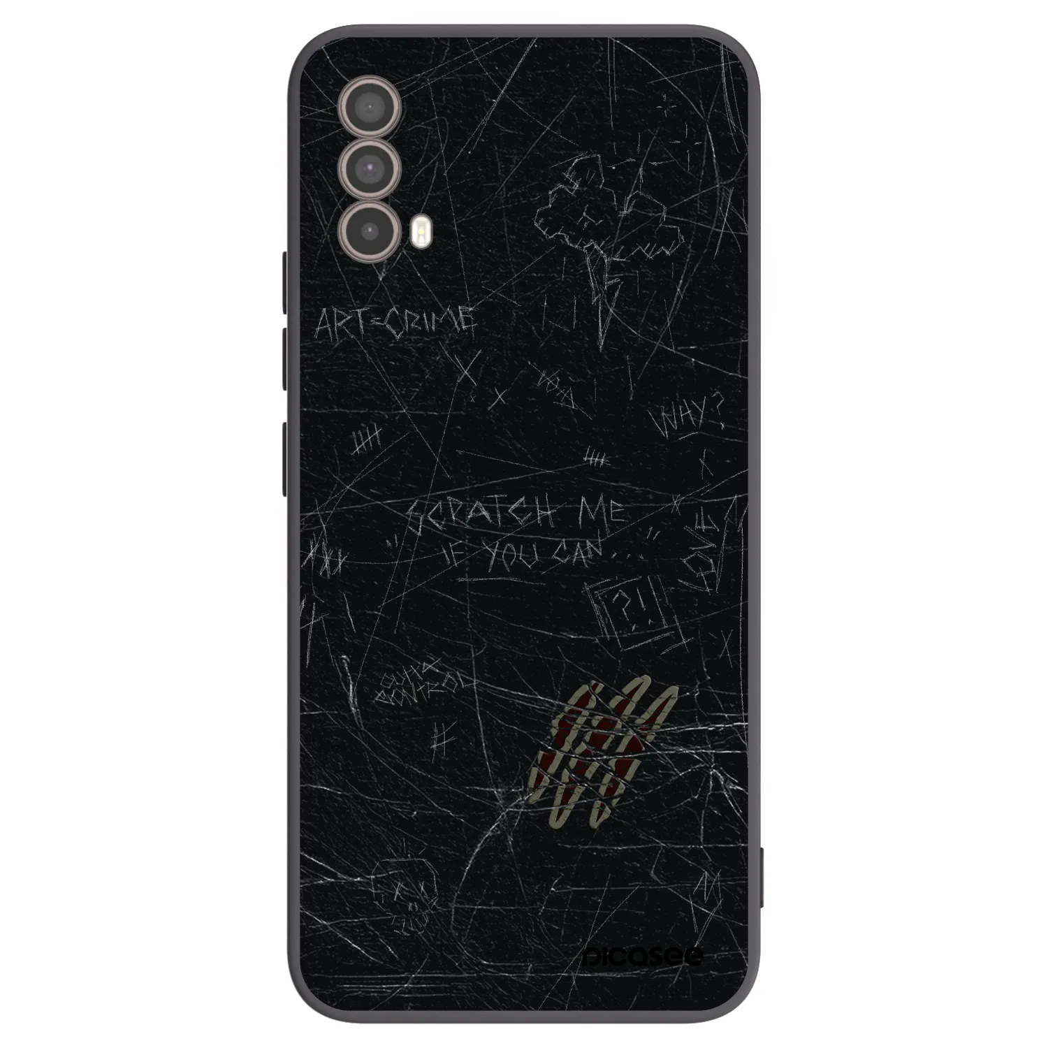 Picasee crna silikonska maskica za Motorola Moto E40 - SCRATCH