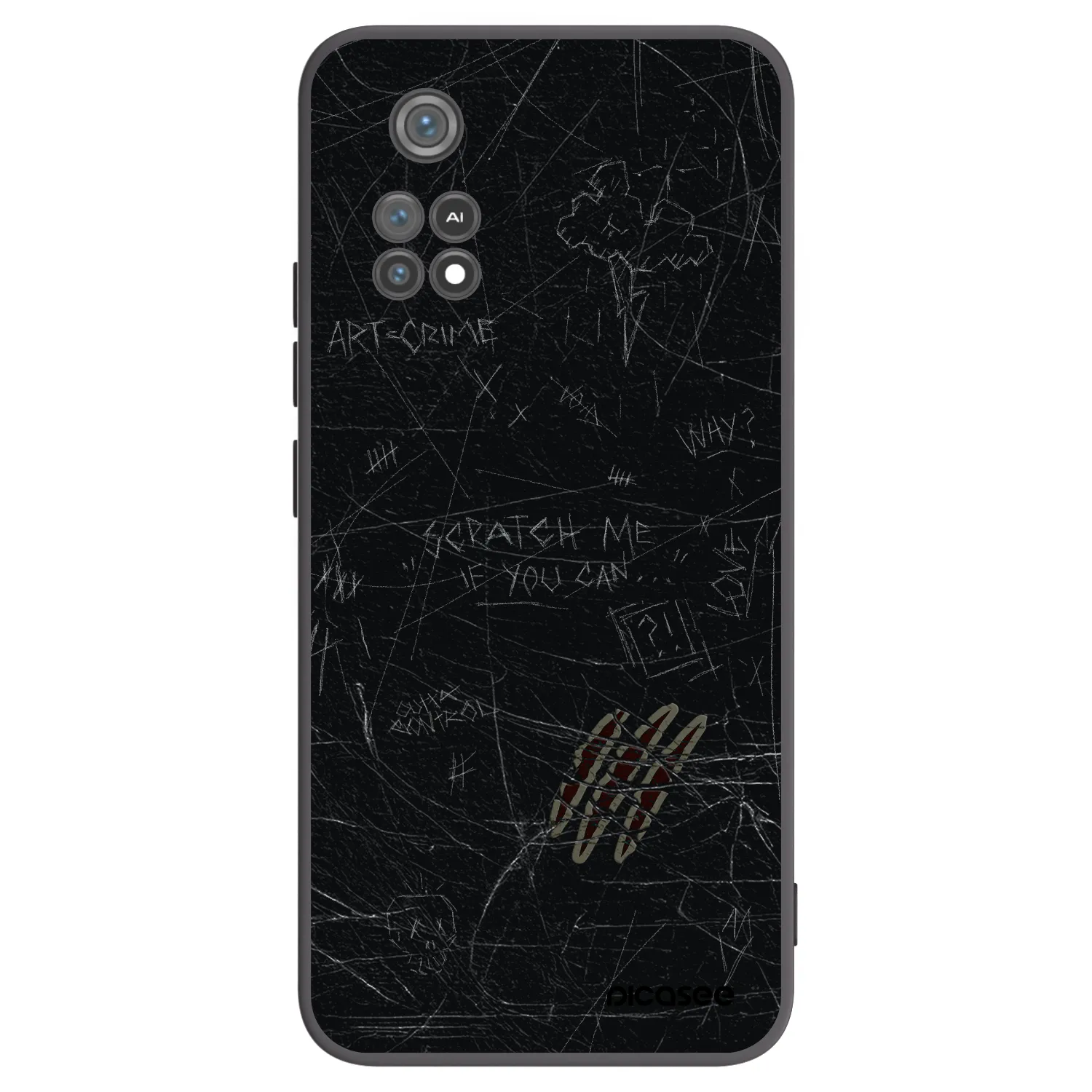 Picasee crna silikonska maskica za Xiaomi Poco M4 Pro - SCRATCH