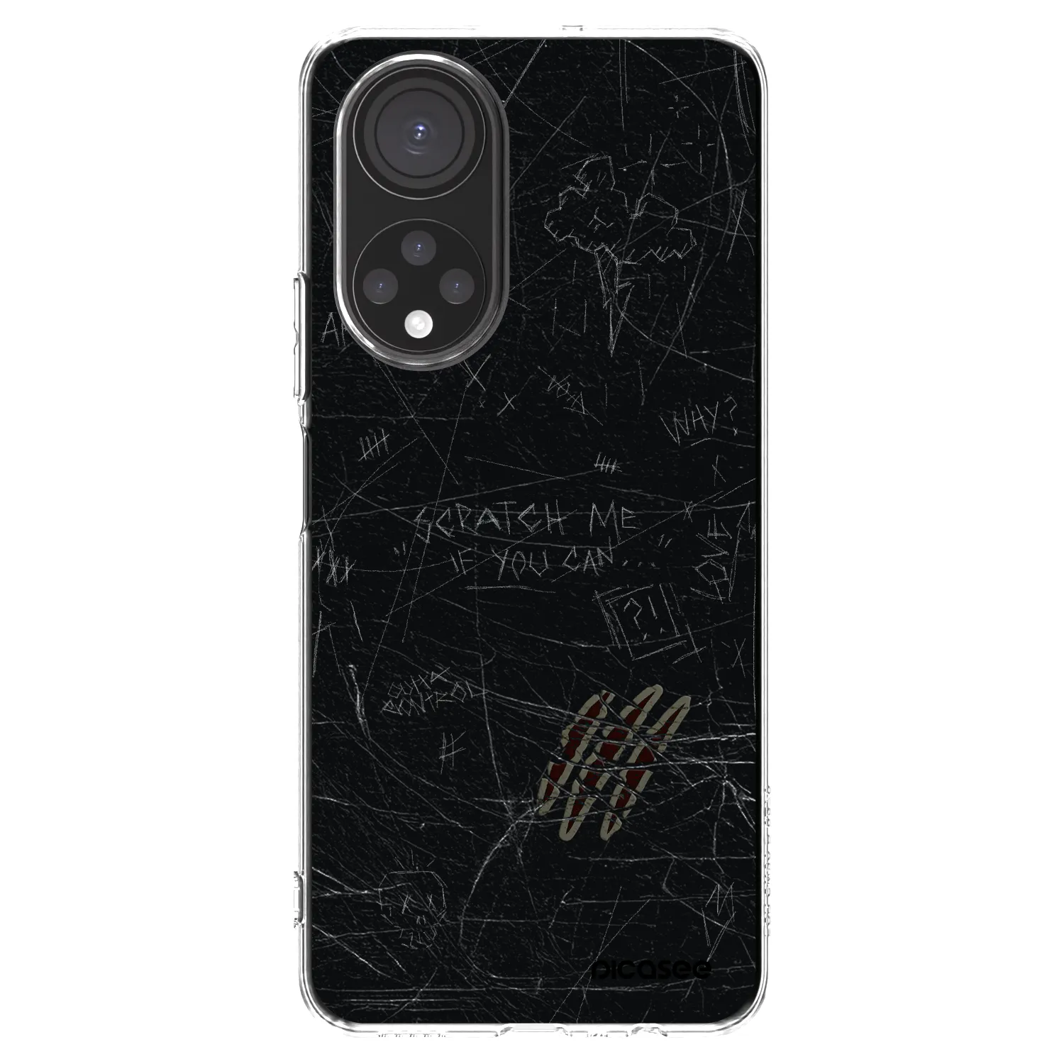 Picasee silikonska prozirna maskica za Honor X7 - SCRATCH