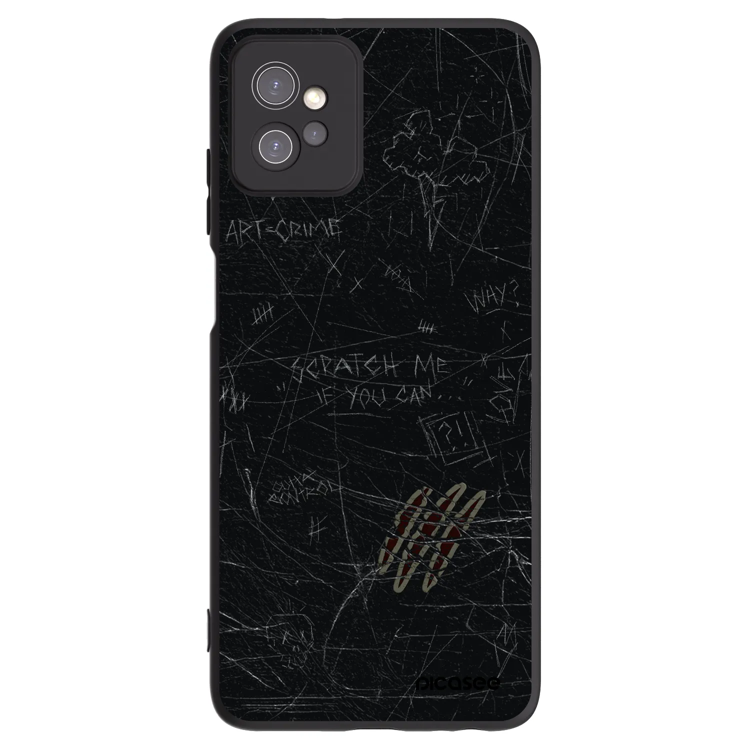 Picasee crna silikonska maskica za Motorola Moto G32 - SCRATCH