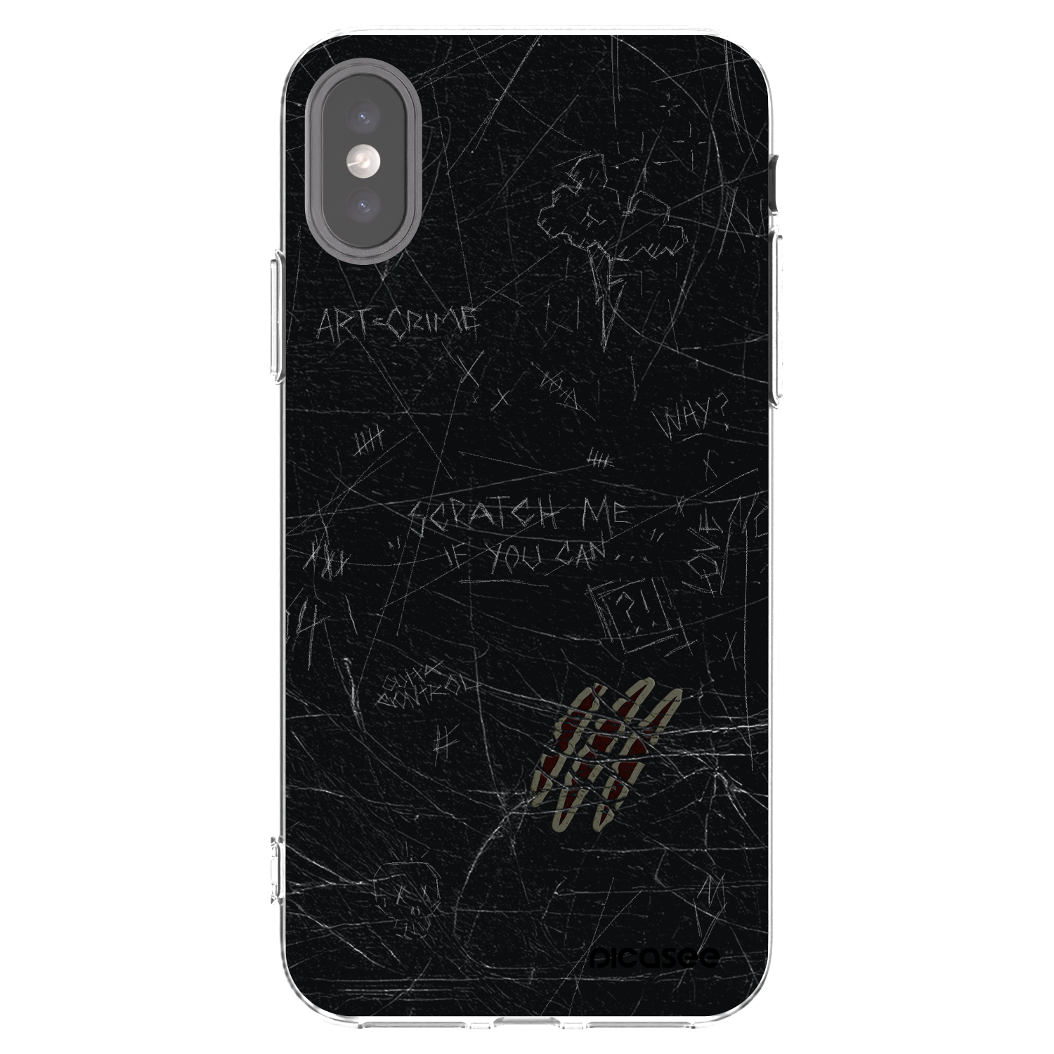 Picasee silikonska prozirna maskica za Apple iPhone X/XS - SCRATCH