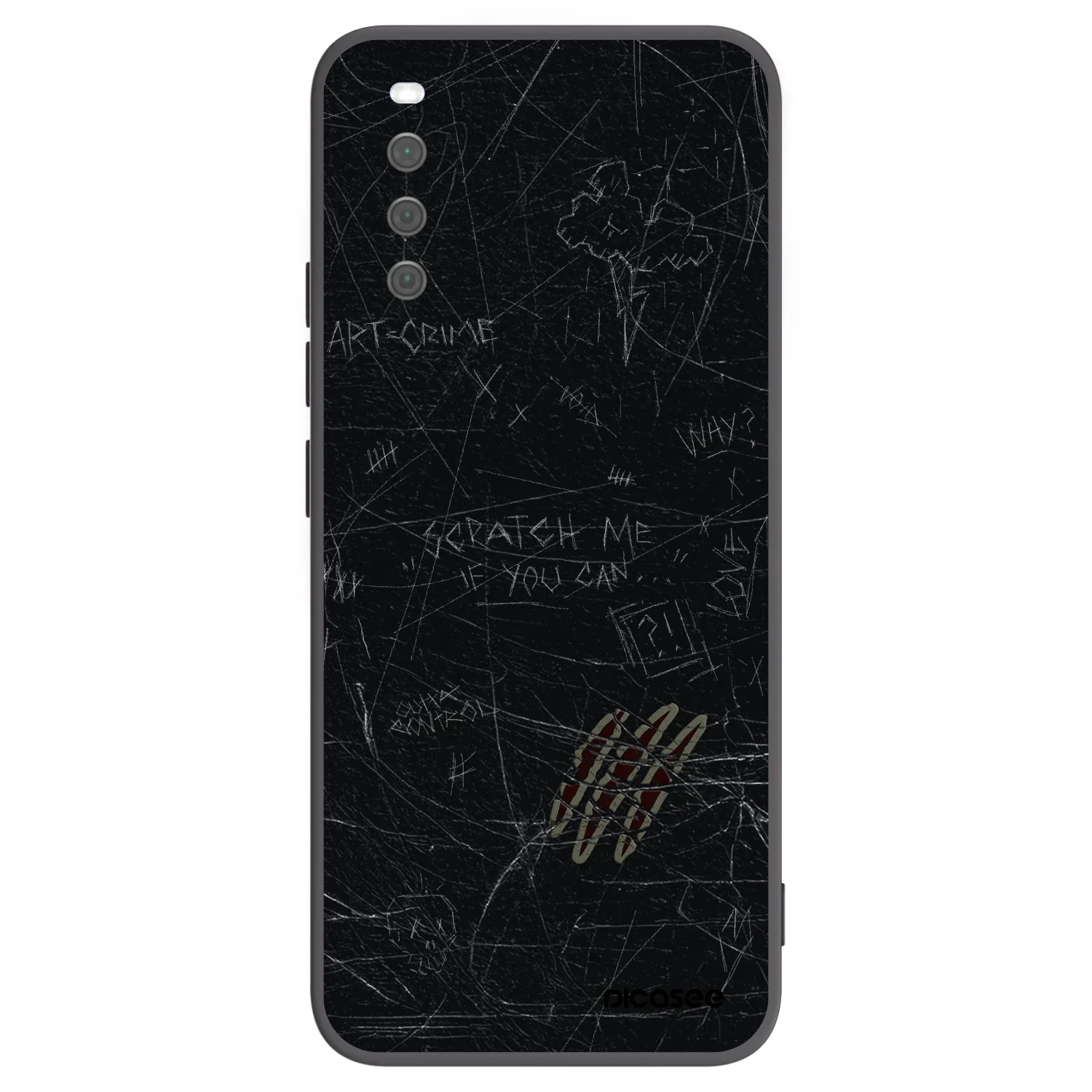 Picasee crna silikonska maskica za Sony Xperia 10 III - SCRATCH