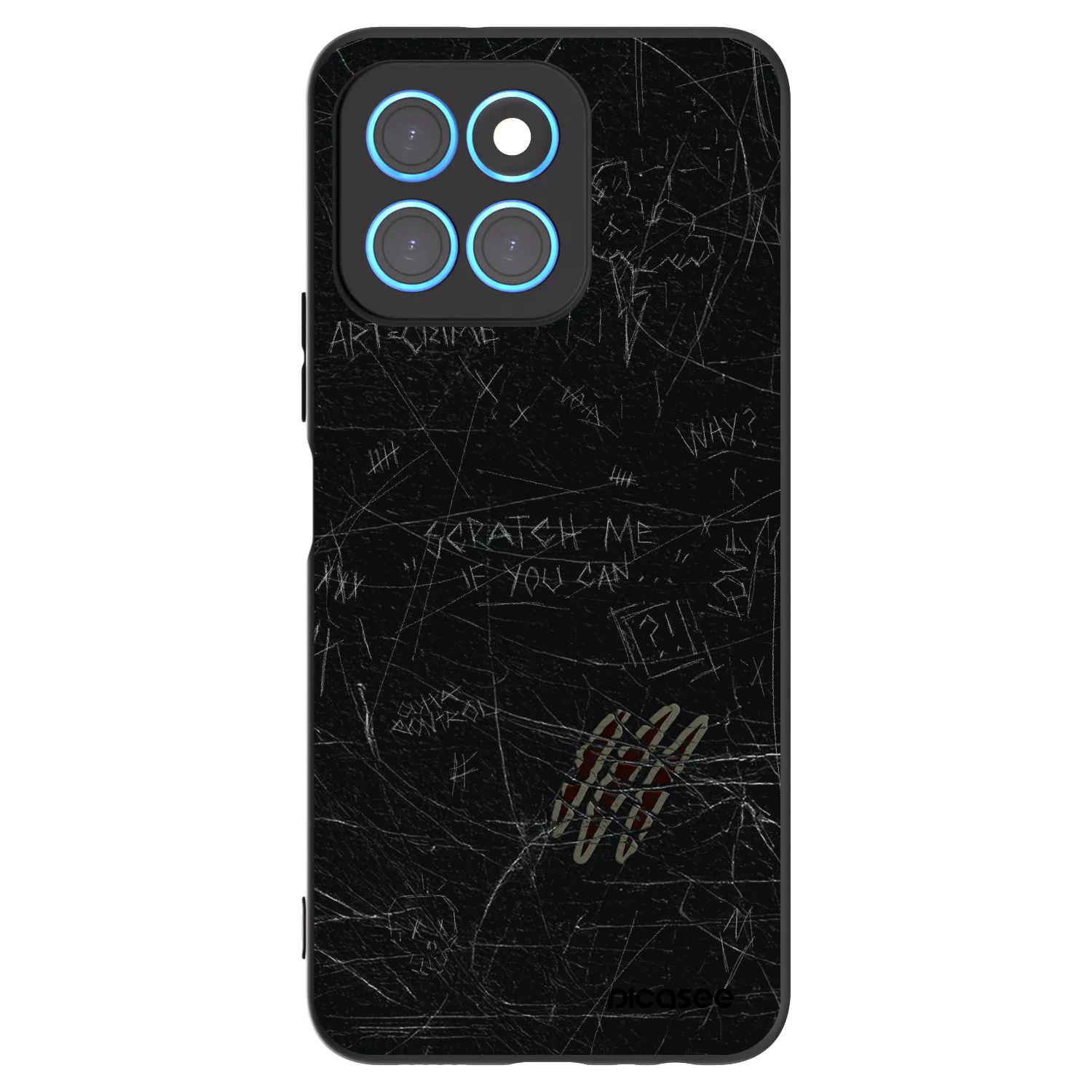 Picasee crna silikonska maskica za Honor X8 5G - SCRATCH