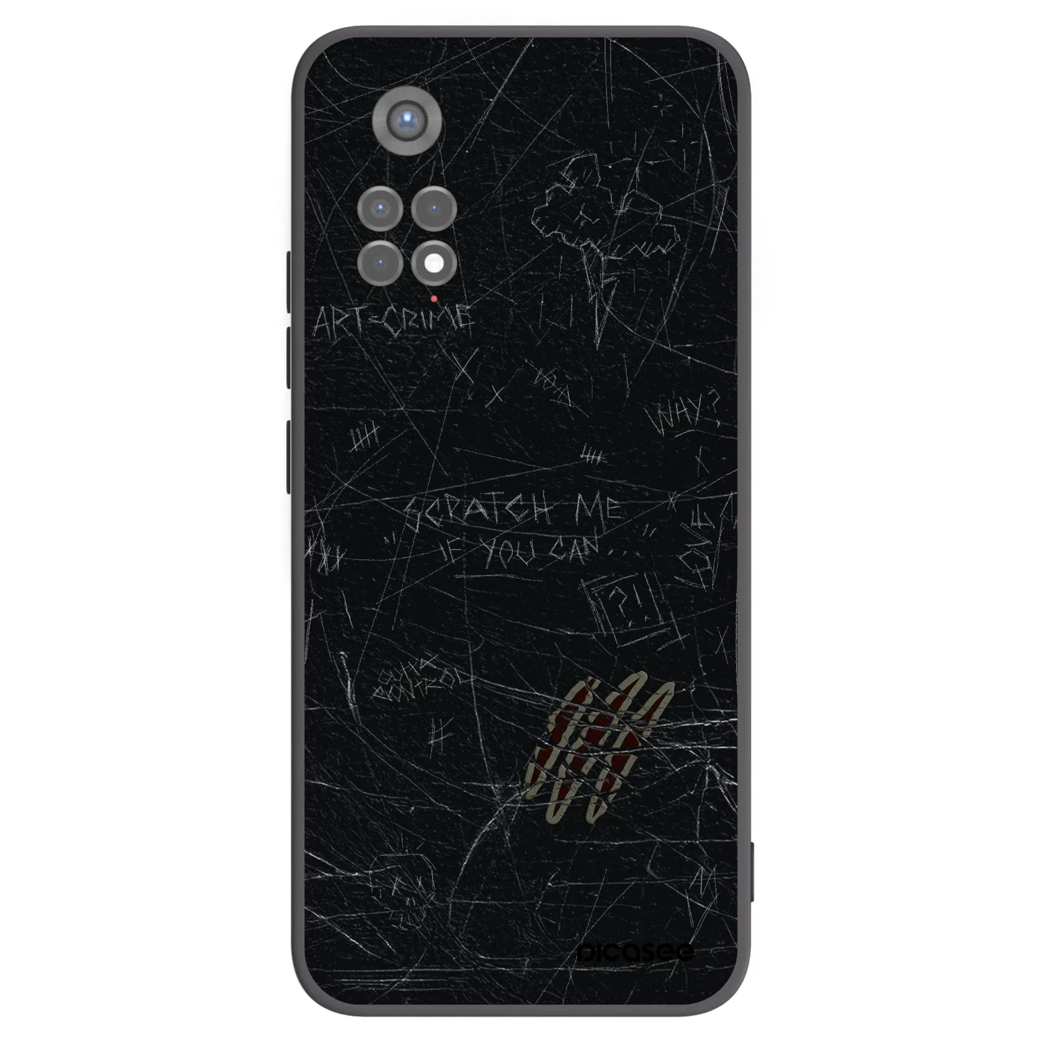 Picasee crna silikonska maskica za Xiaomi Redmi Note 11S 5G - SCRATCH