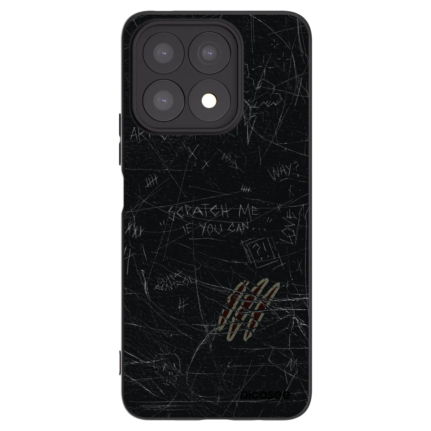 Picasee crna silikonska maskica za Honor X8a - SCRATCH