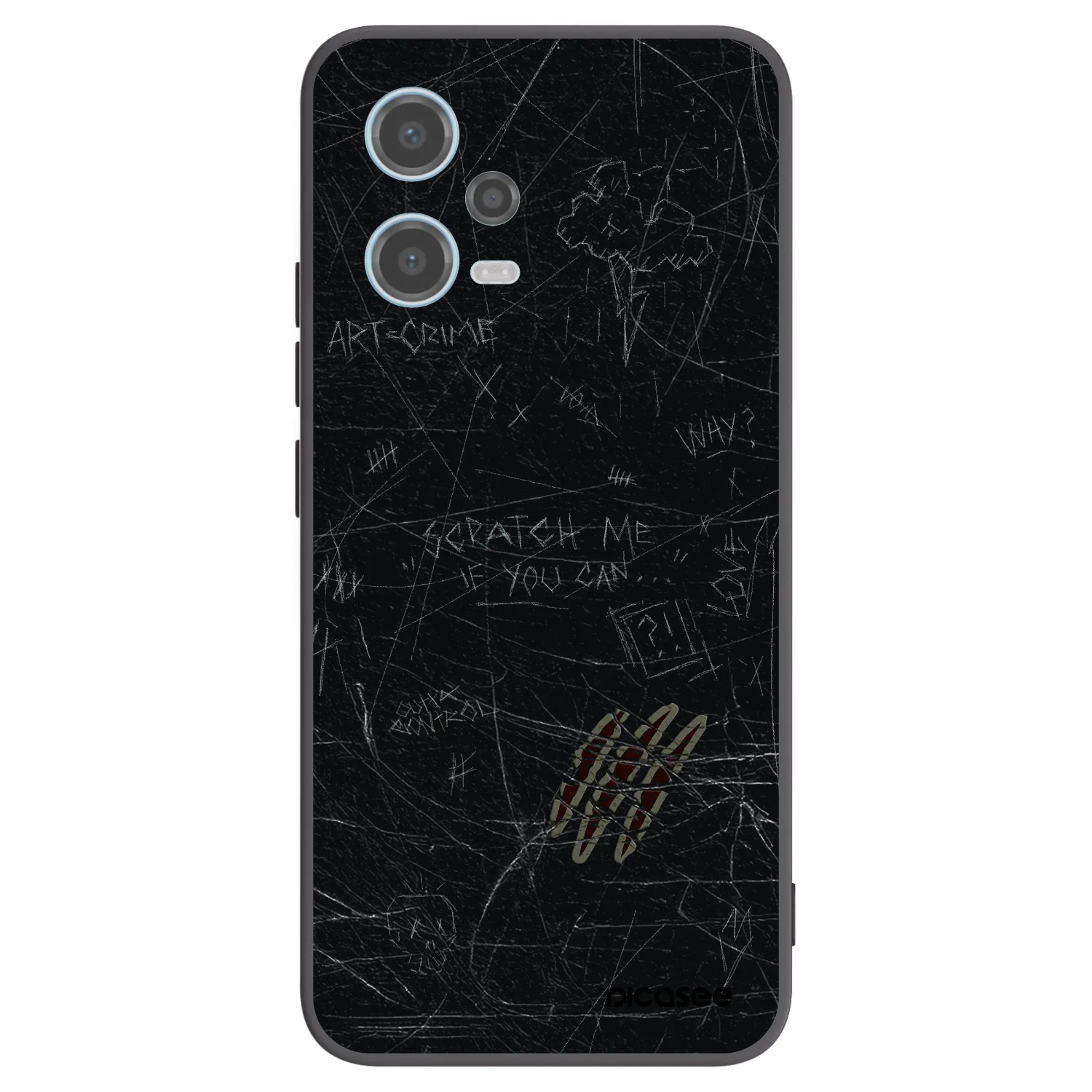 Picasee crna silikonska maskica za Xiaomi Redmi Note 12 5G - SCRATCH