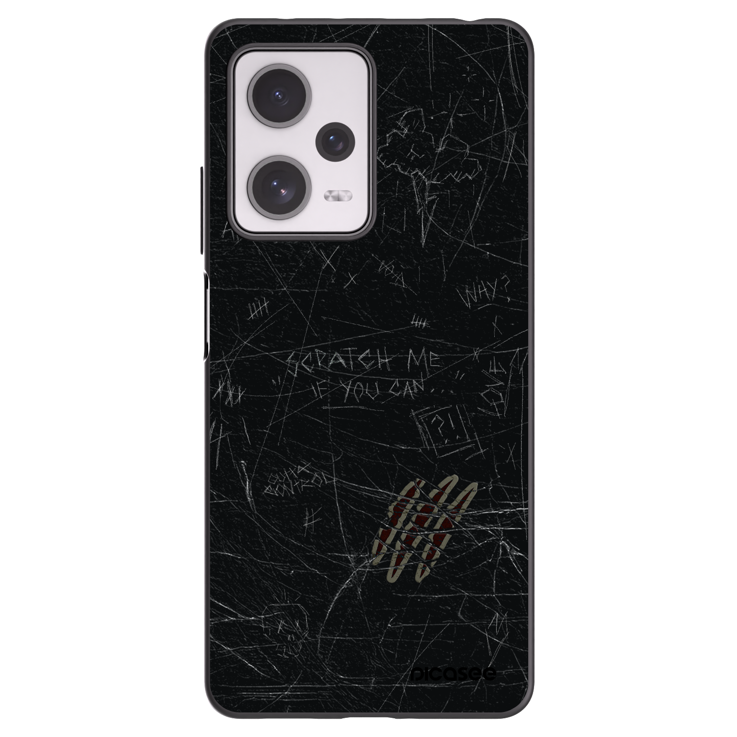 Picasee crna silikonska maskica za Xiaomi Redmi Note 12 Pro+ 5G - SCRATCH