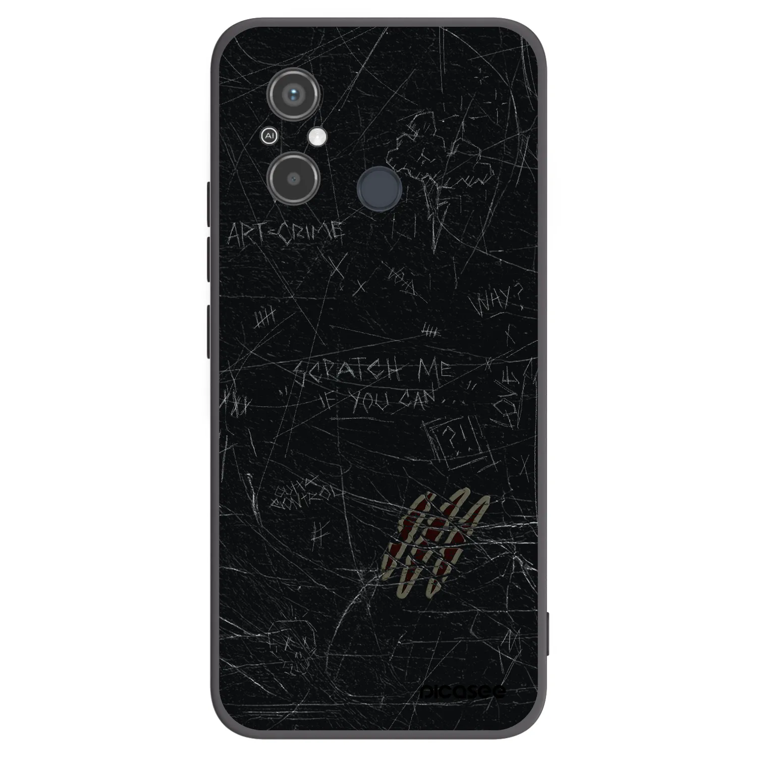 Picasee crna silikonska maskica za Xiaomi Redmi 12C - SCRATCH