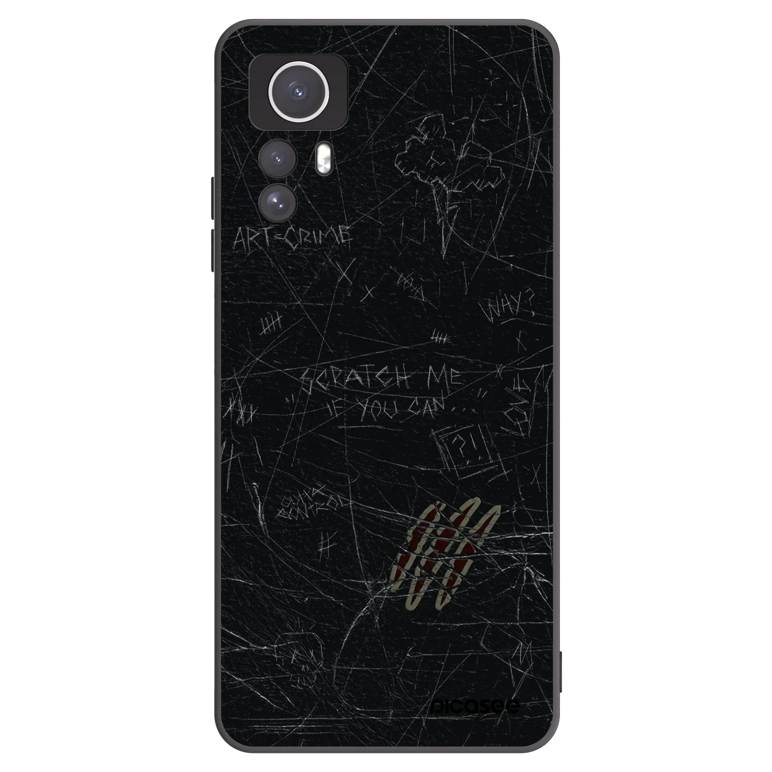 Picasee crna silikonska maskica za Xiaomi Redmi Note 12S - SCRATCH