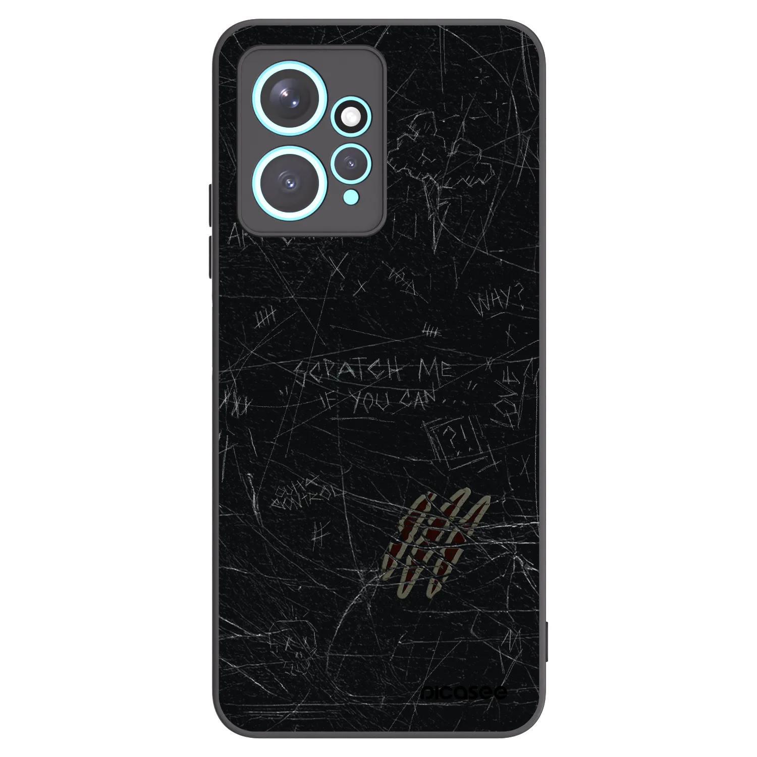 Picasee crna silikonska maskica za Xiaomi Redmi Note 12 4G - SCRATCH