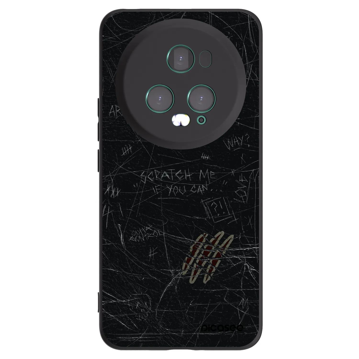 Picasee crna silikonska maskica za Honor Magic5 Pro - SCRATCH