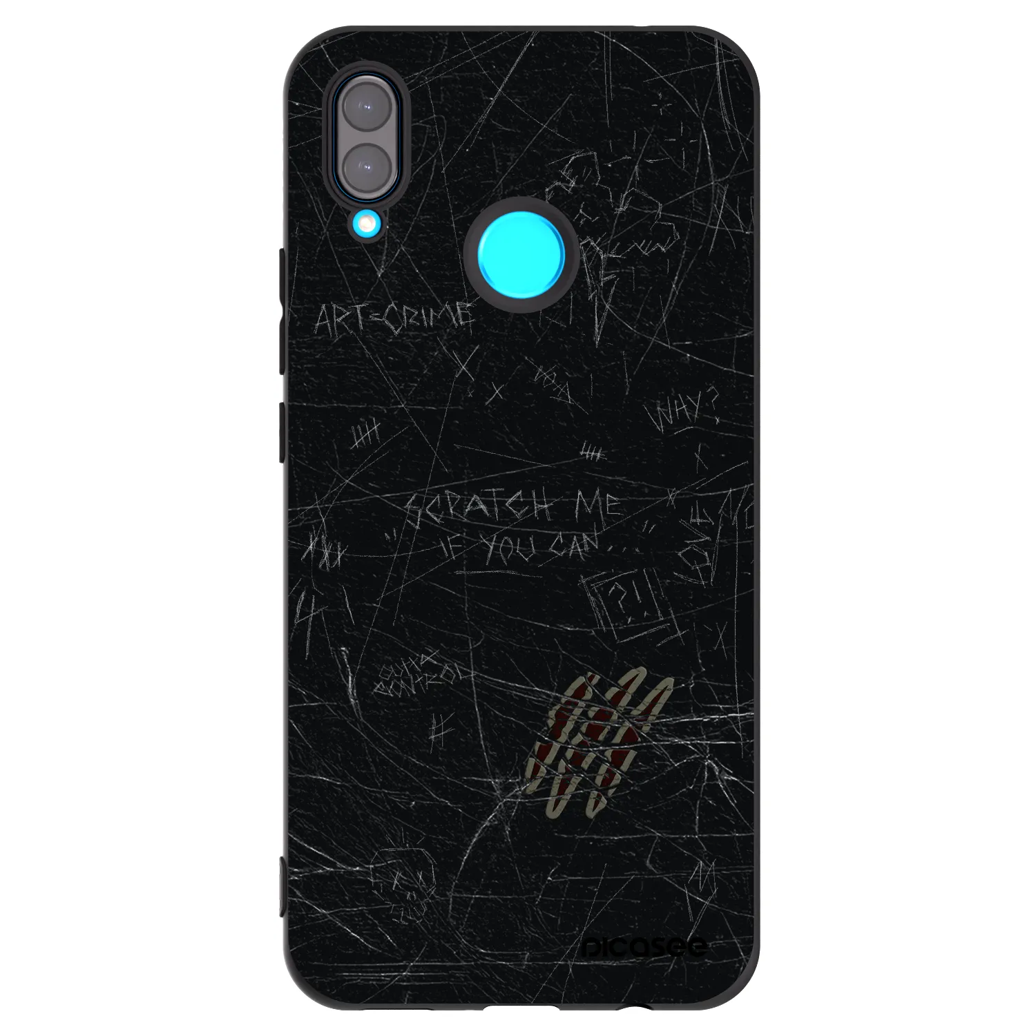 Picasee crna silikonska maskica za Huawei Nova 3i - SCRATCH