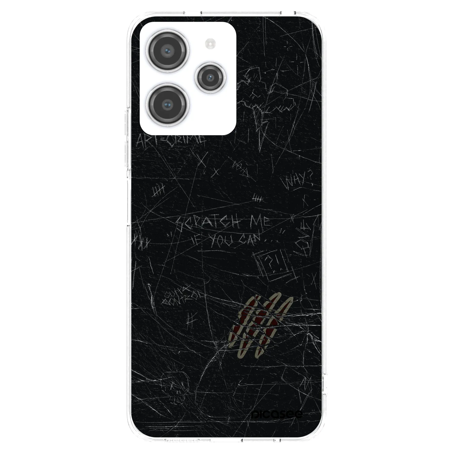 Picasee silikonska prozirna maskica za Xiaomi Redmi 12 4G - SCRATCH