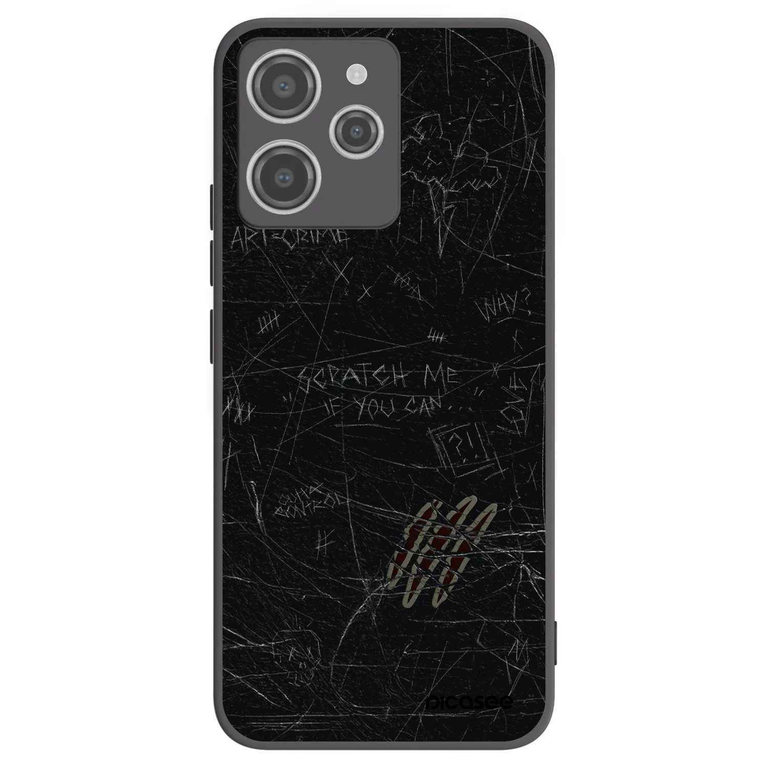 Picasee crna silikonska maskica za Xiaomi Redmi 12 4G - SCRATCH