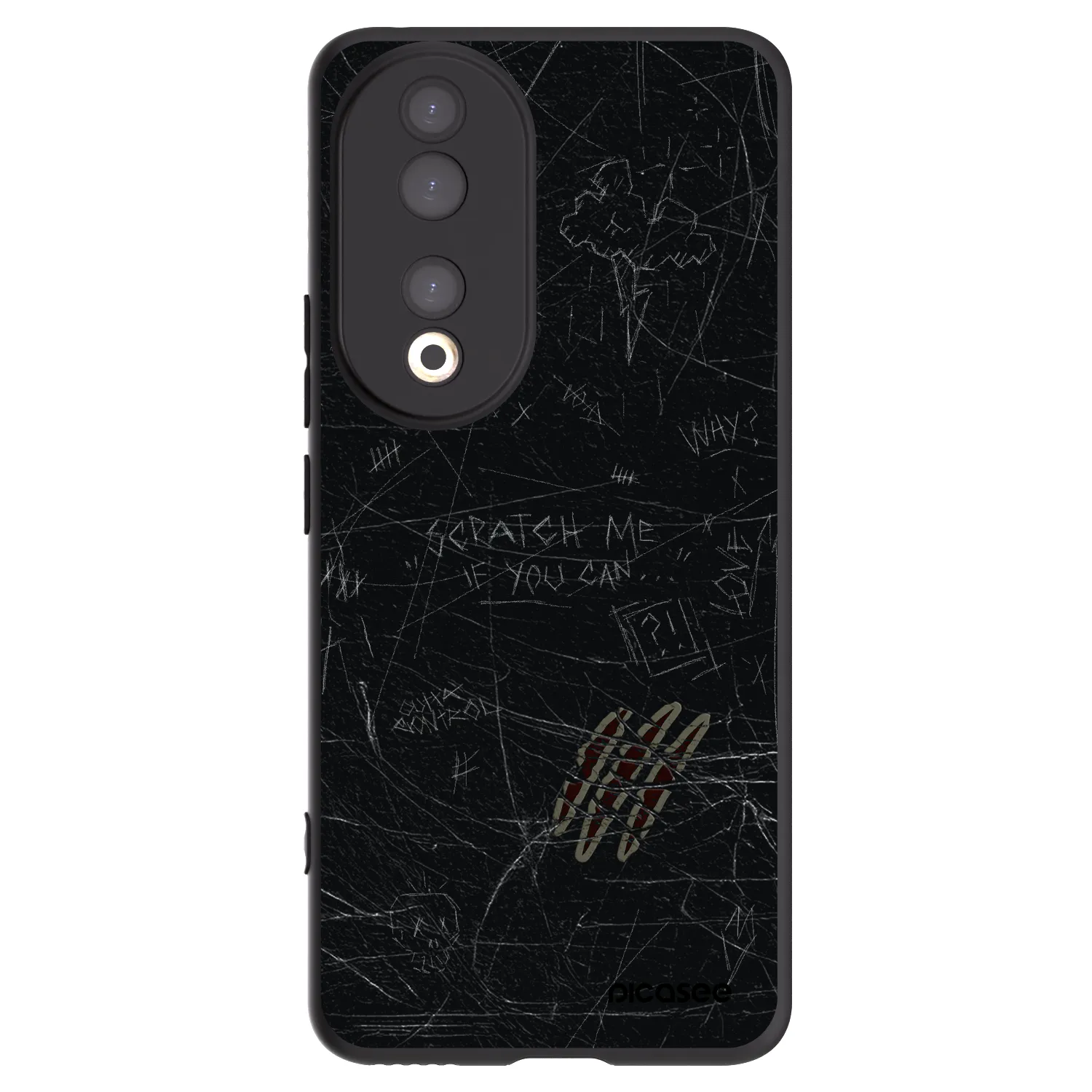 Picasee crna silikonska maskica za Honor 90 5G - SCRATCH