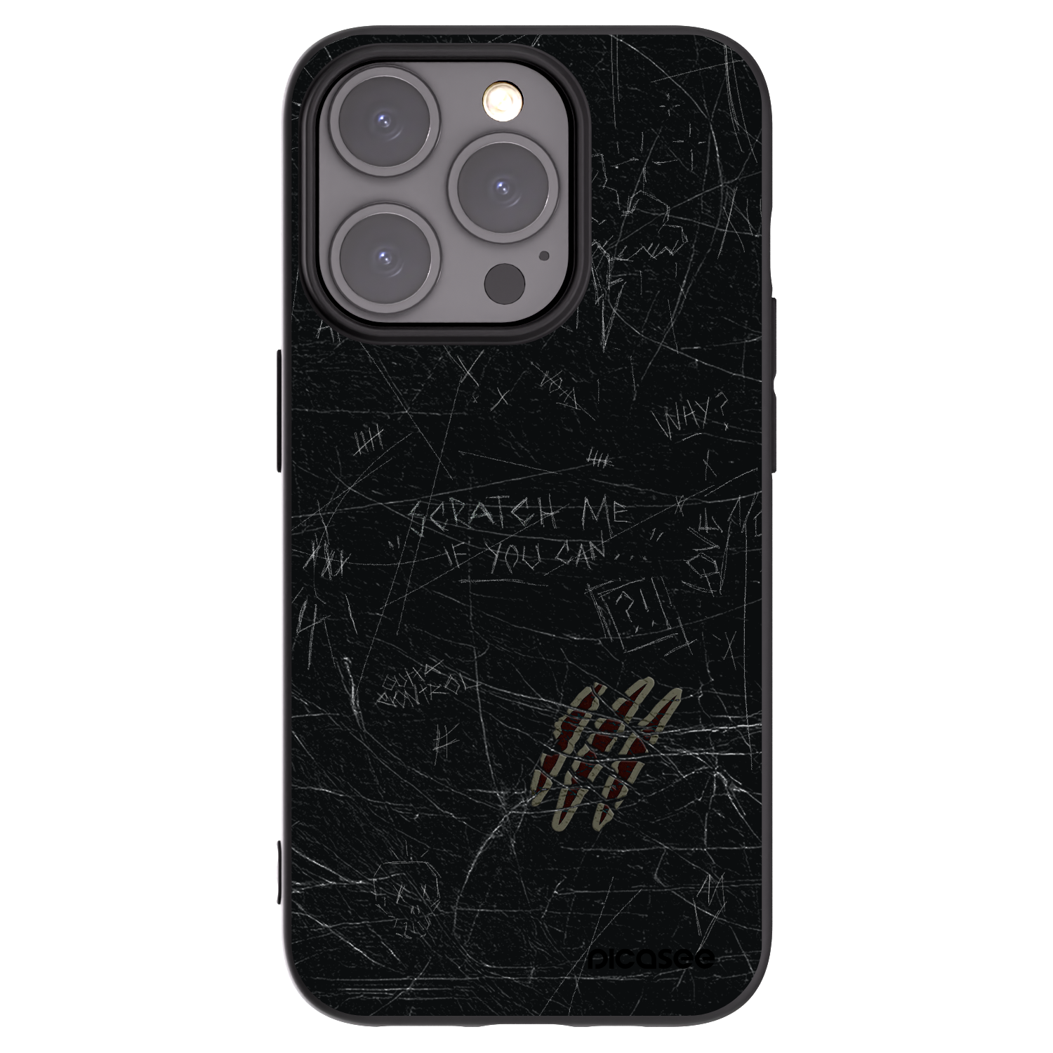 Picasee crna silikonska maskica za Apple iPhone 15 Pro - SCRATCH