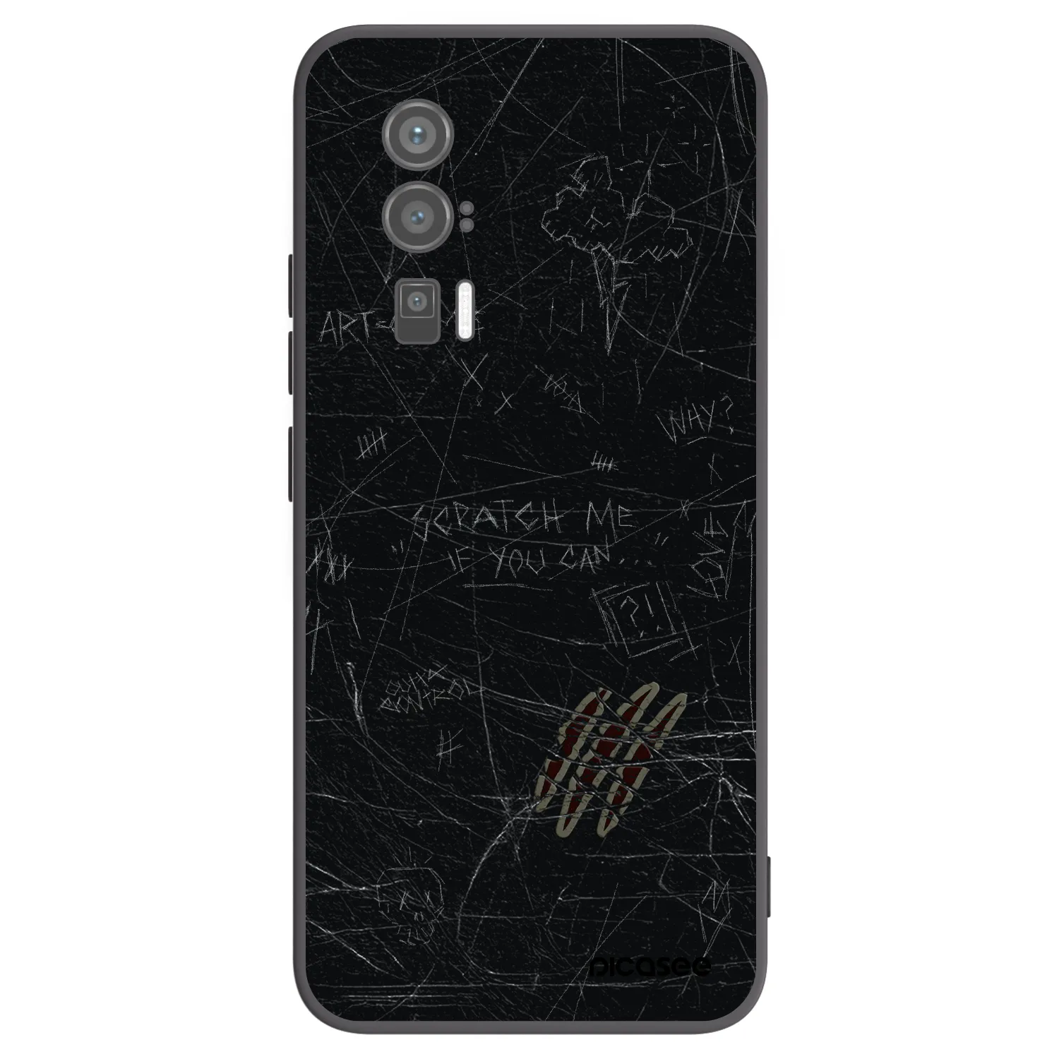 Picasee crna silikonska maskica za Xiaomi Poco F5 Pro 5G - SCRATCH