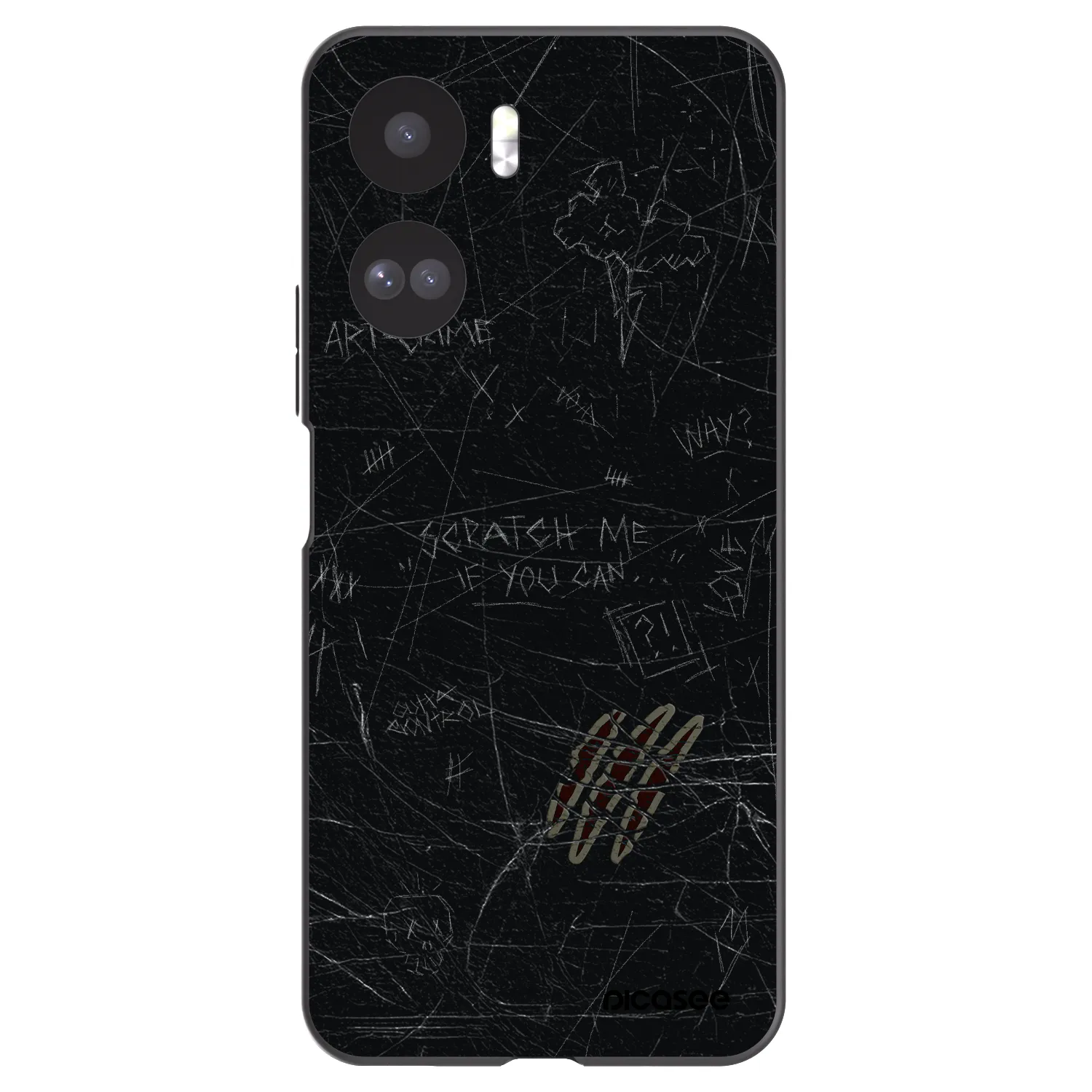 Picasee crna silikonska maskica za Honor 90 Lite 5G - SCRATCH