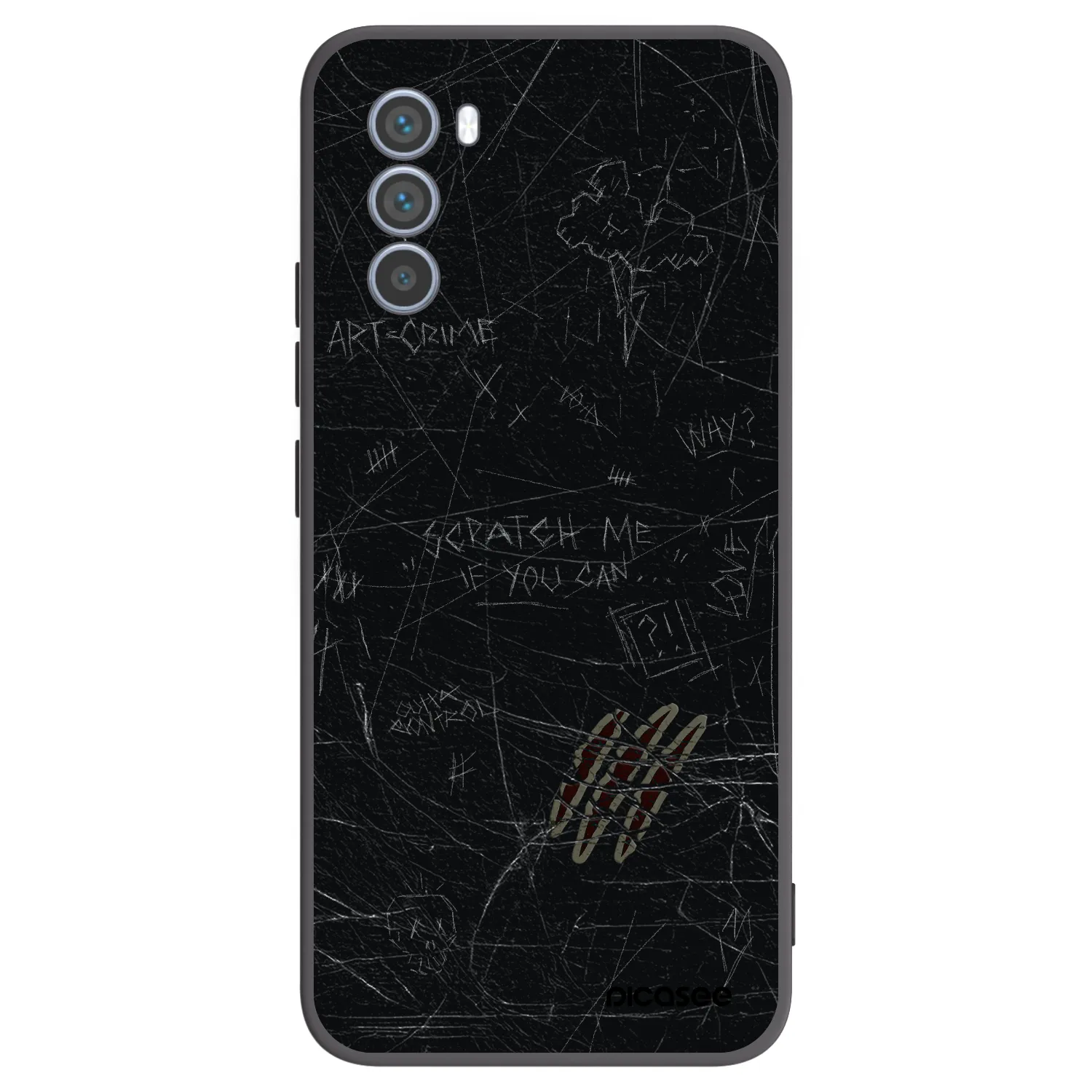 Picasee crna silikonska maskica za Motorola Moto G62 - SCRATCH