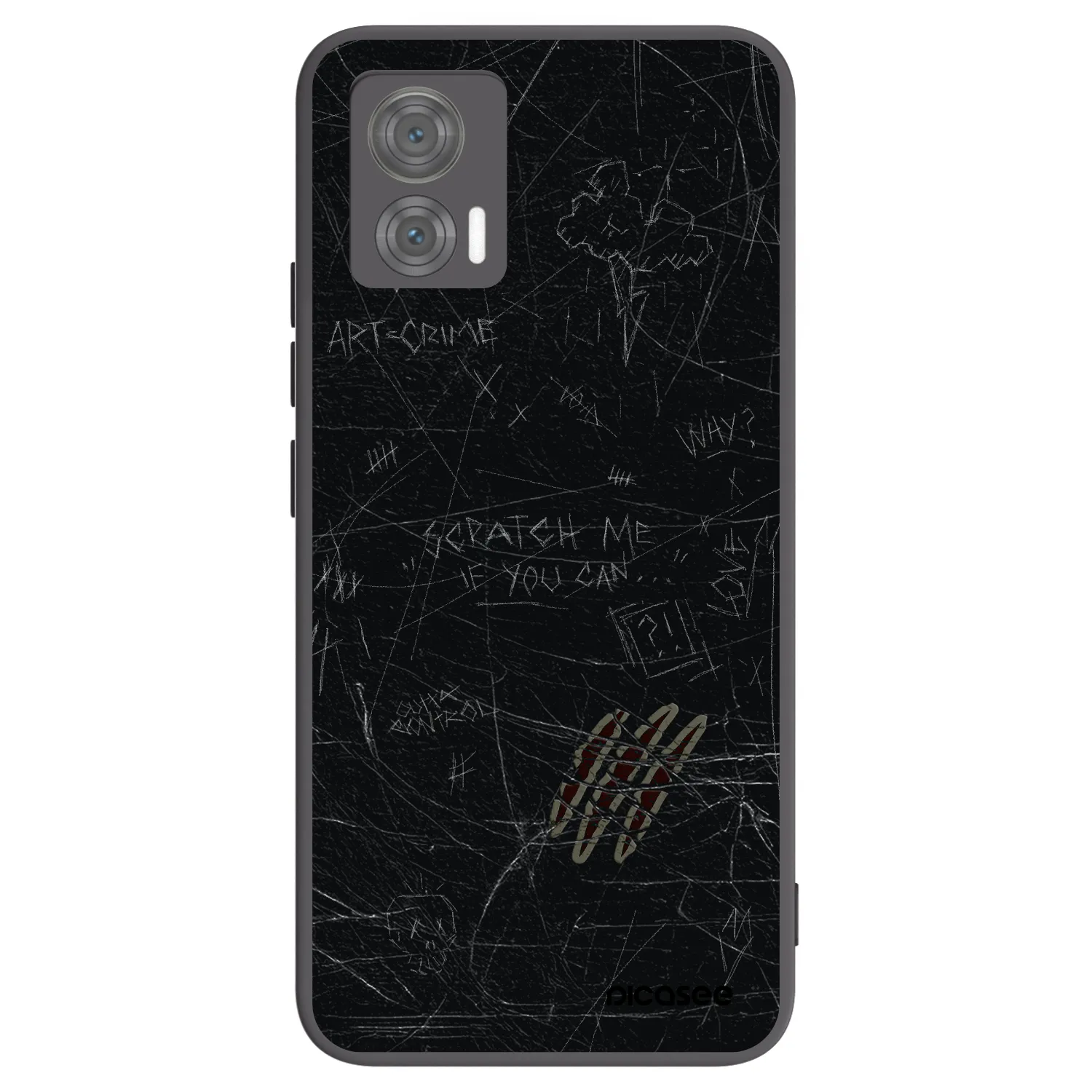 Picasee crna silikonska maskica za Motorola Edge 30 Neo - SCRATCH