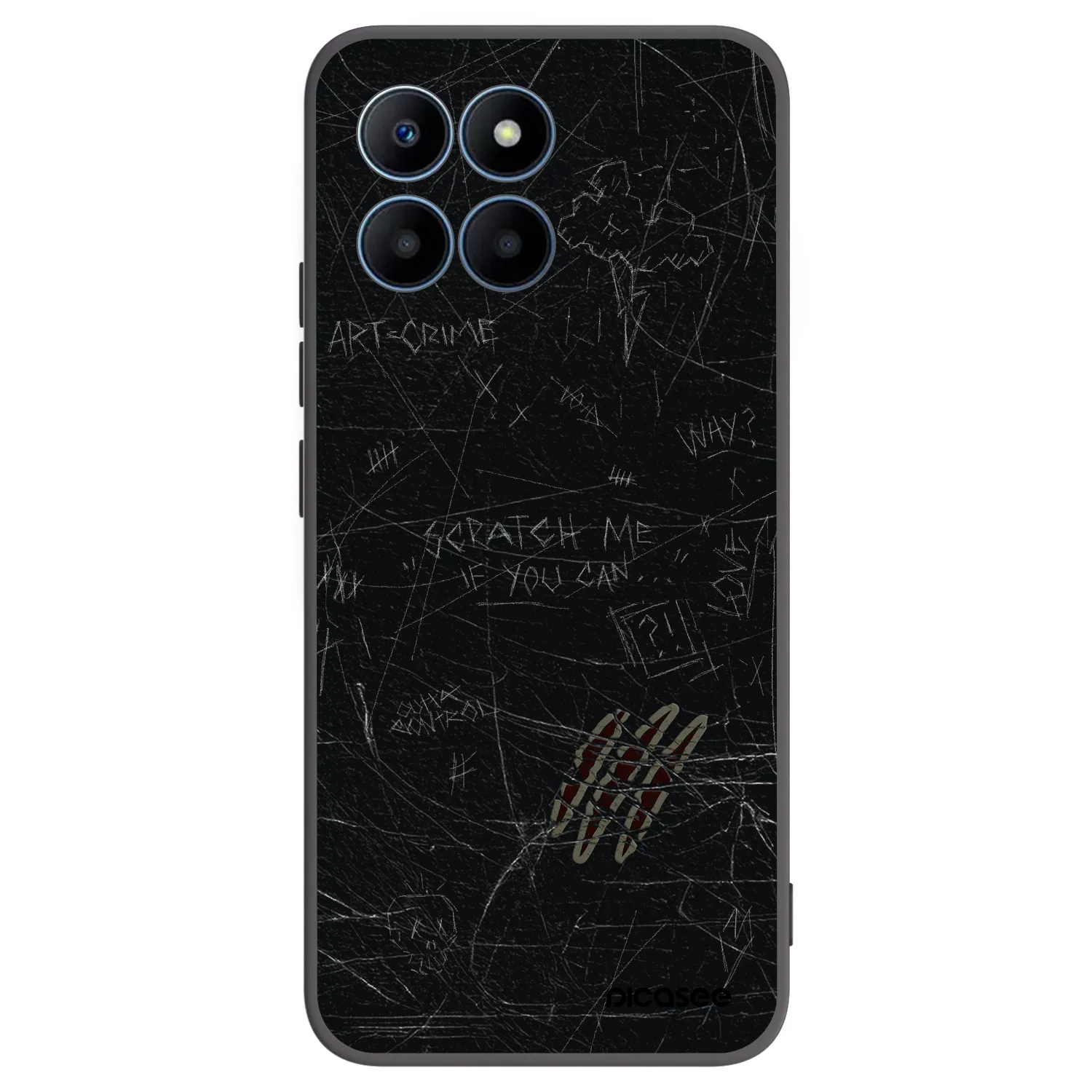 Picasee crna silikonska maskica za Honor 70 Lite - SCRATCH