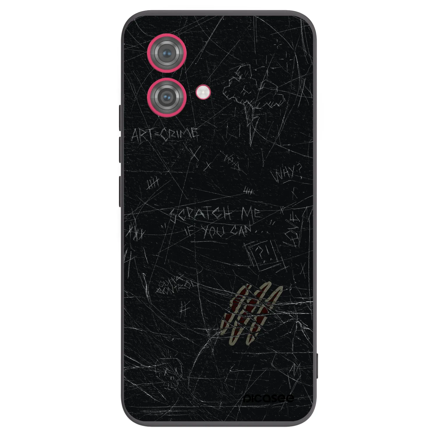 Picasee crna silikonska maskica za Motorola Moto G84 5G - SCRATCH