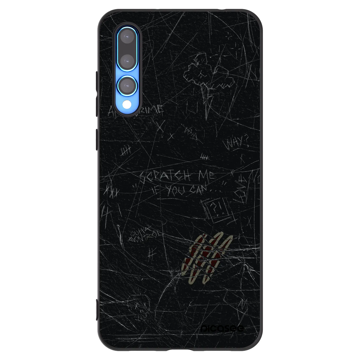 Picasee crna silikonska maskica za Huawei P20 Pro - SCRATCH
