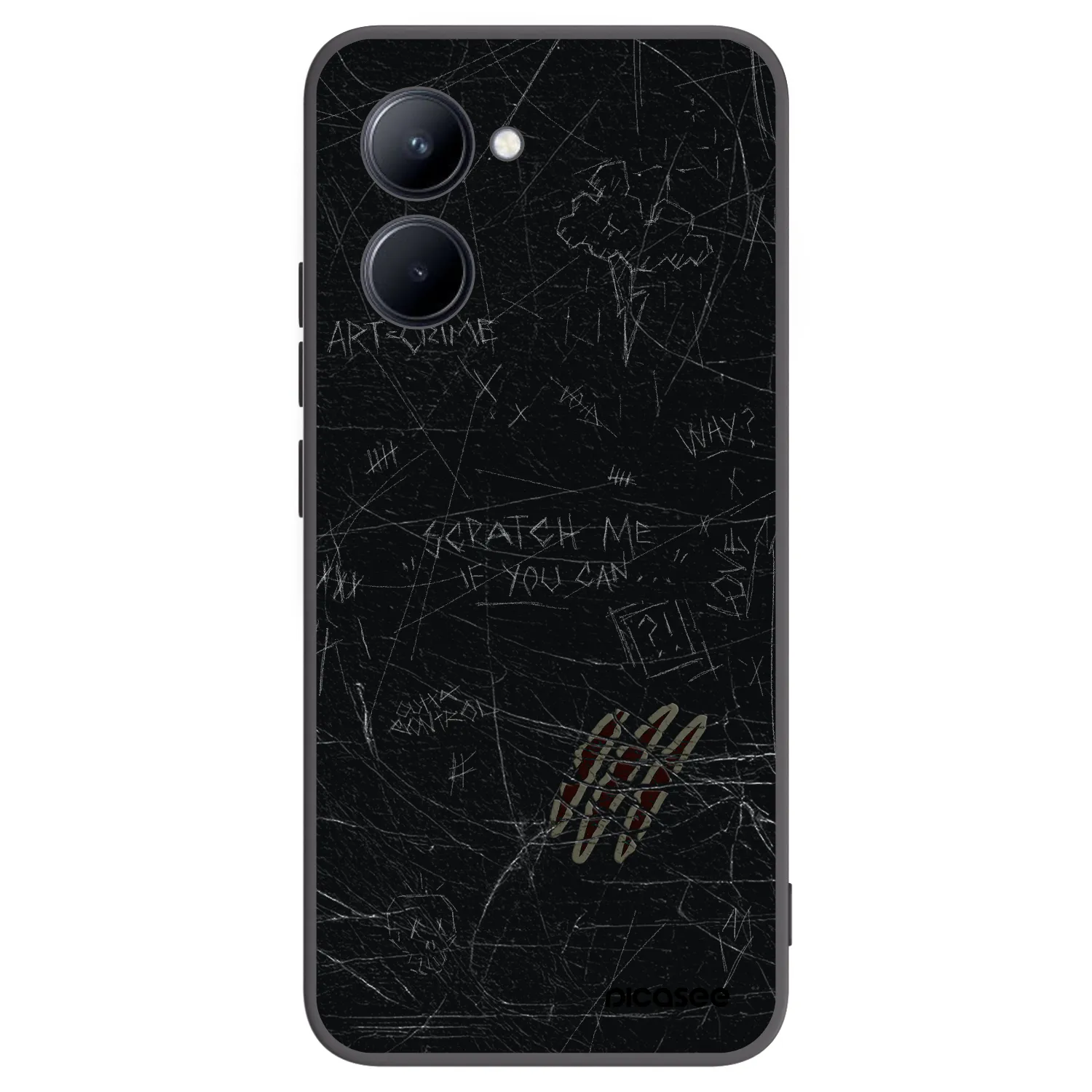 Picasee crna silikonska maskica za Realme C33 (2023) - SCRATCH