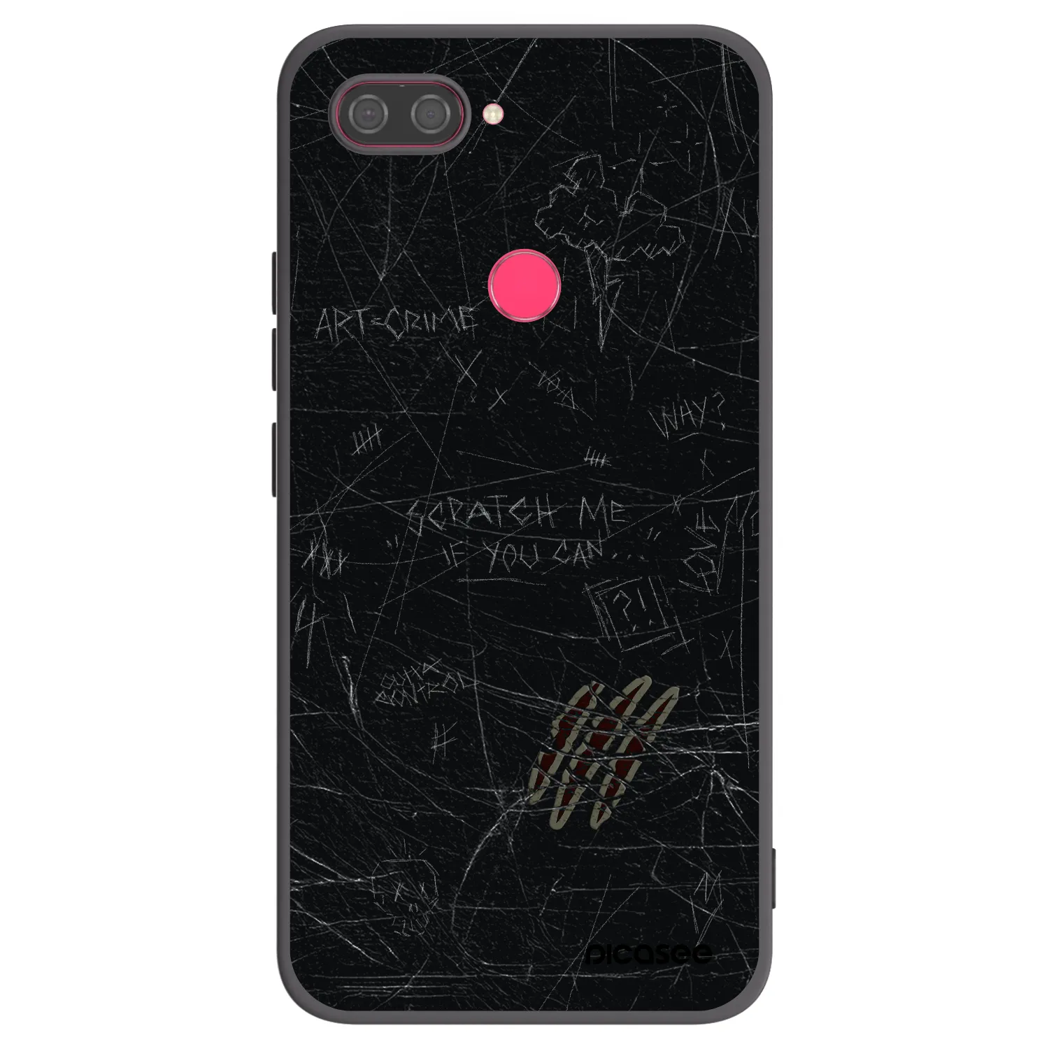 Picasee crna silikonska maskica za Xiaomi Mi 8 Lite - SCRATCH