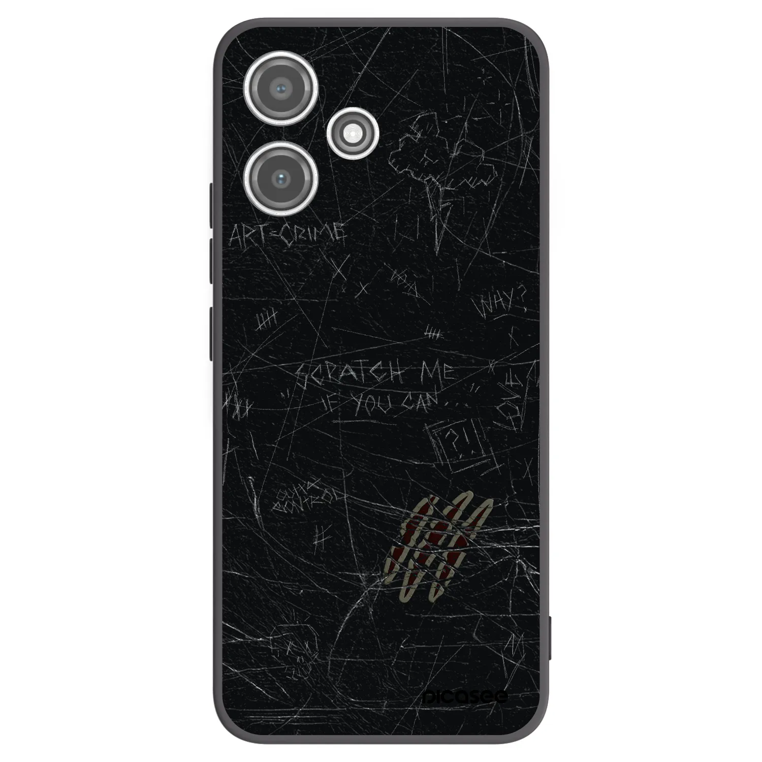 Picasee crna silikonska maskica za Xiaomi Redmi 12 5G - SCRATCH