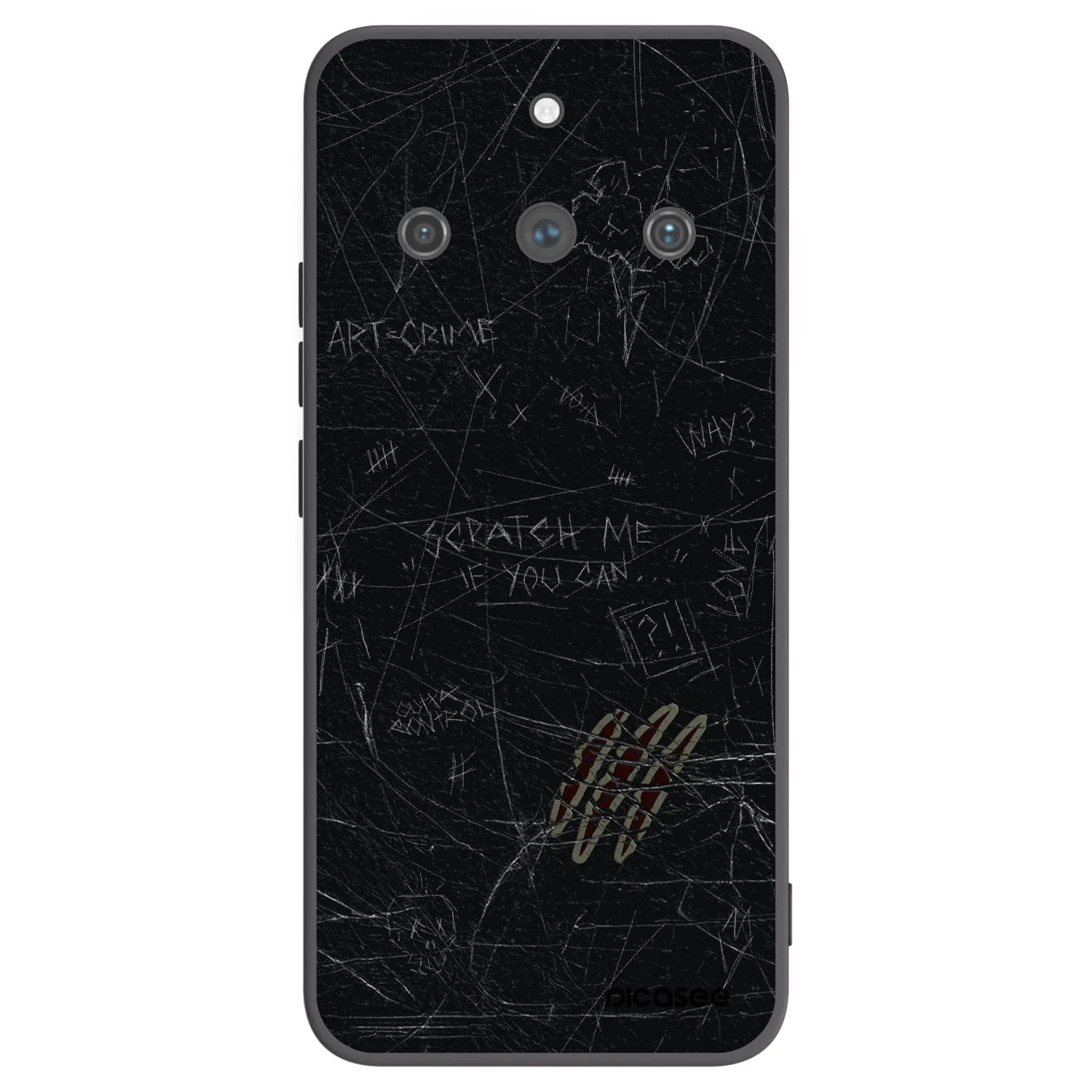 Picasee crna silikonska maskica za Realme 11 Pro+ - SCRATCH
