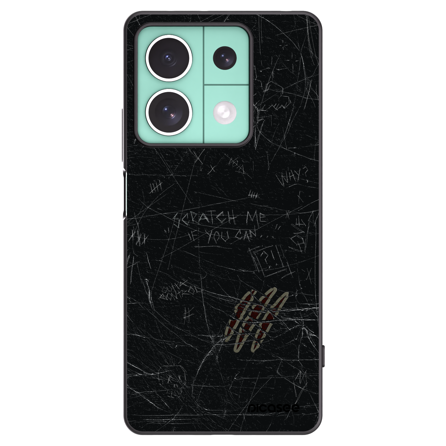 Picasee crna silikonska maskica za Xiaomi Redmi Note 13 5G - SCRATCH