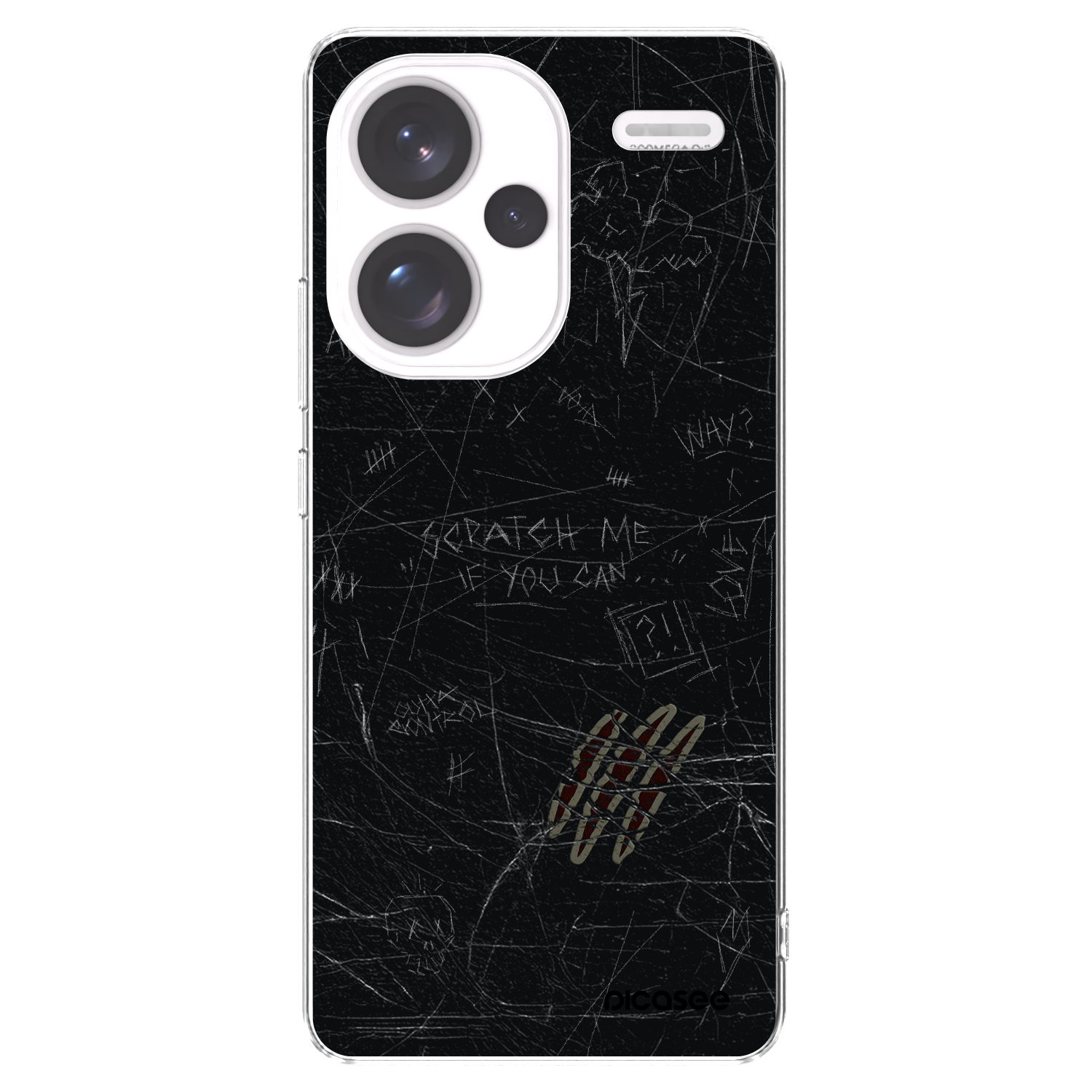 Picasee silikonska prozirna maskica za Xiaomi Redmi Note 13 Pro+ 5G - SCRATCH