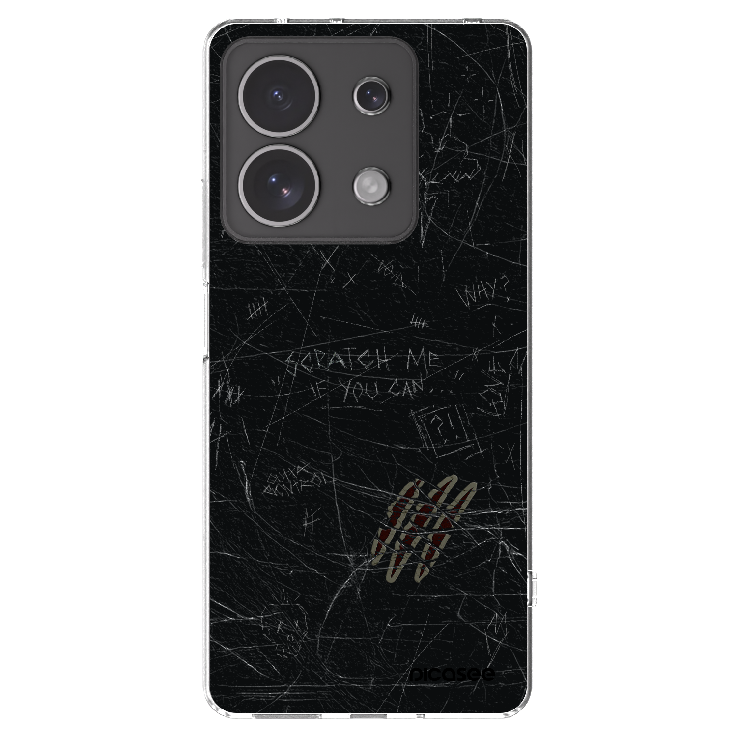 Picasee silikonska prozirna maskica za Xiaomi Redmi Note 13 4G - SCRATCH