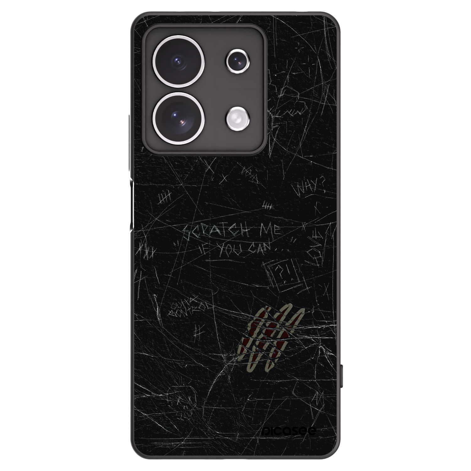 Picasee crna silikonska maskica za Xiaomi Redmi Note 13 4G - SCRATCH