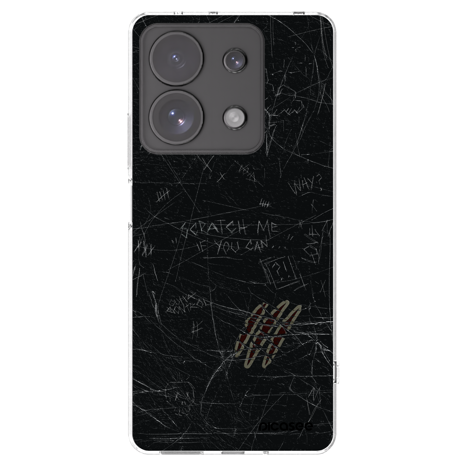 Picasee silikonska prozirna maskica za Xiaomi Redmi Note 13 Pro 4G - SCRATCH