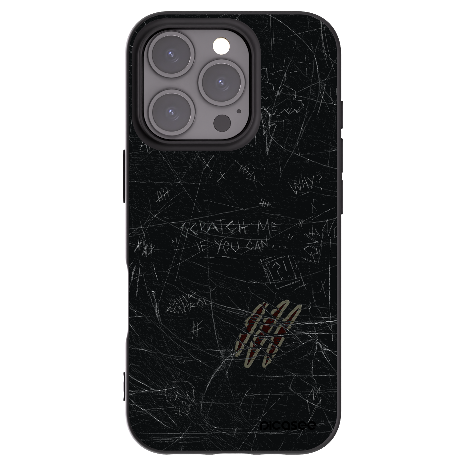 Picasee crna silikonska maskica za Apple iPhone 16 Pro - SCRATCH