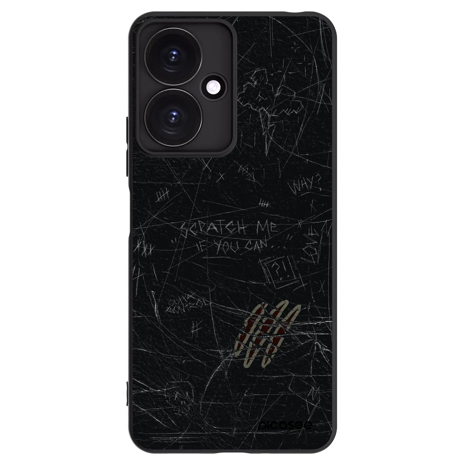 Picasee crna silikonska maskica za Xiaomi Redmi 13C 5G - SCRATCH