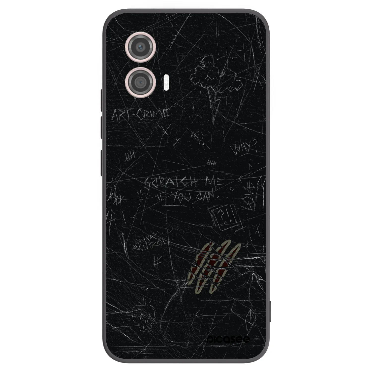 Picasee crna silikonska maskica za Motorola Moto G53 5G - SCRATCH