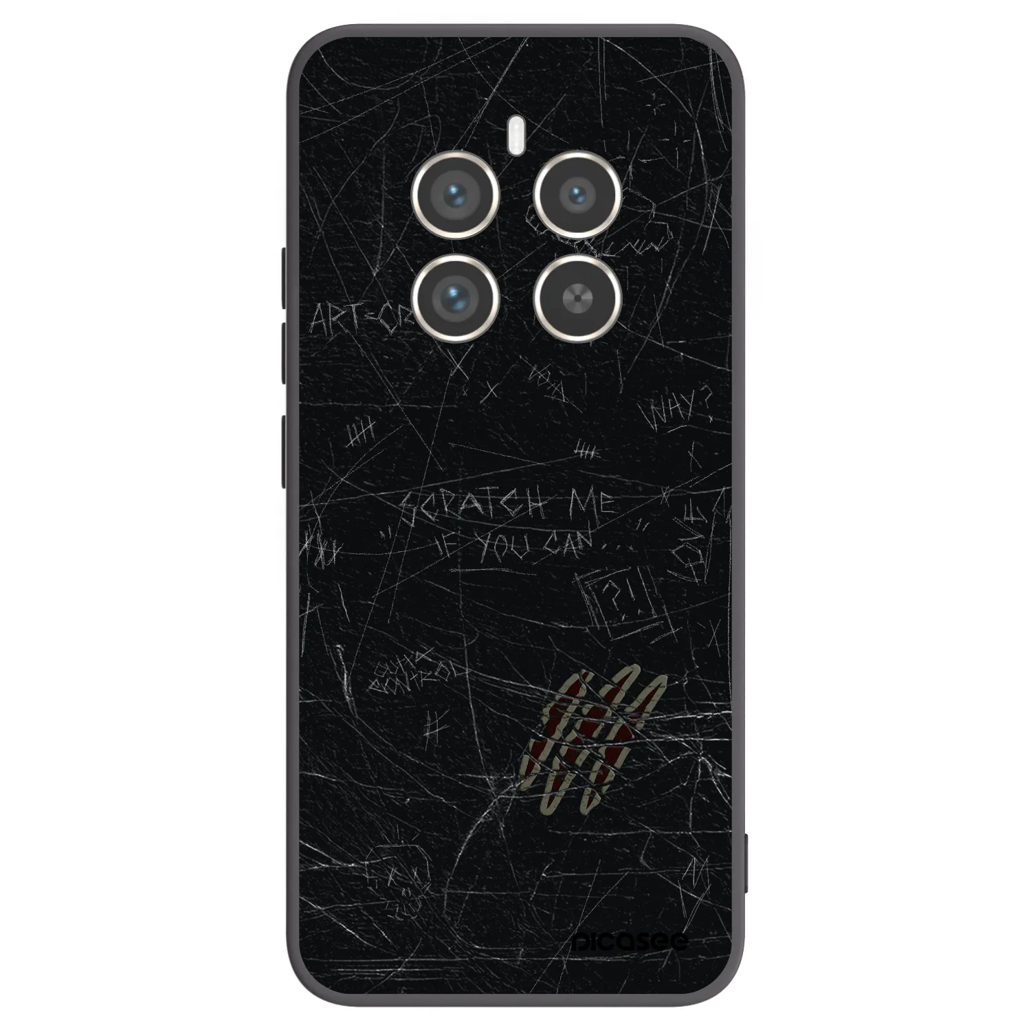 Picasee crna silikonska maskica za Realme 12 Pro 5G - SCRATCH
