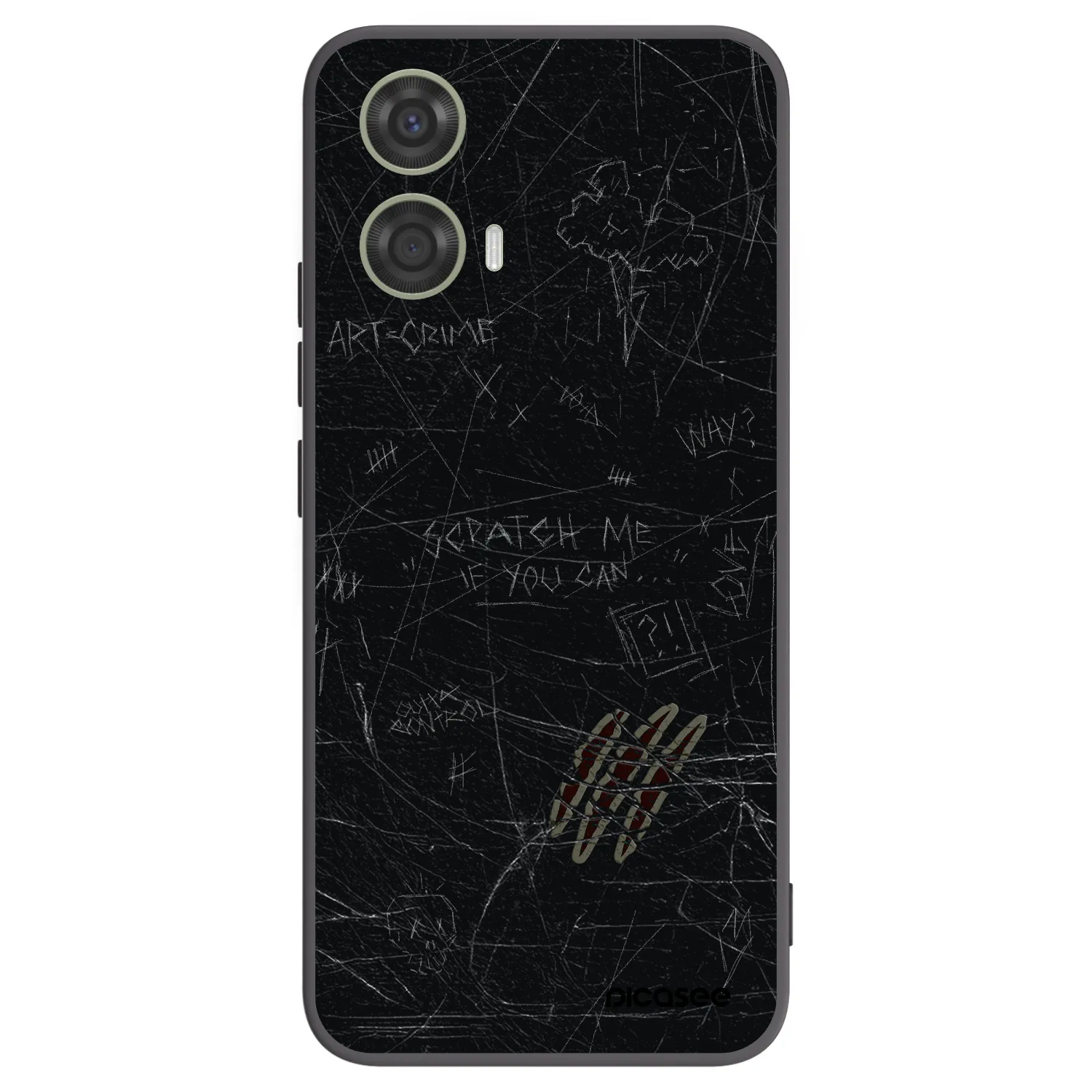 Picasee crna silikonska maskica za Motorola Moto G24 - SCRATCH