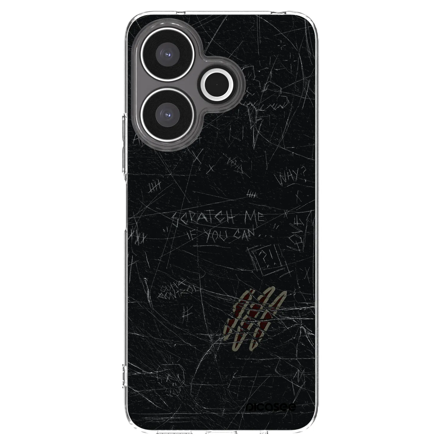 Picasee silikonska prozirna maskica za Xiaomi Redmi 13 4G - SCRATCH