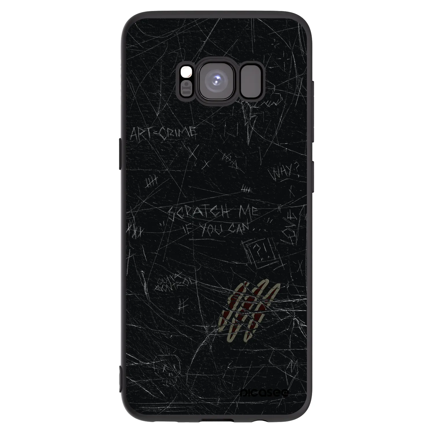 Picasee crna silikonska maskica za Samsung Galaxy S8 G950F - SCRATCH