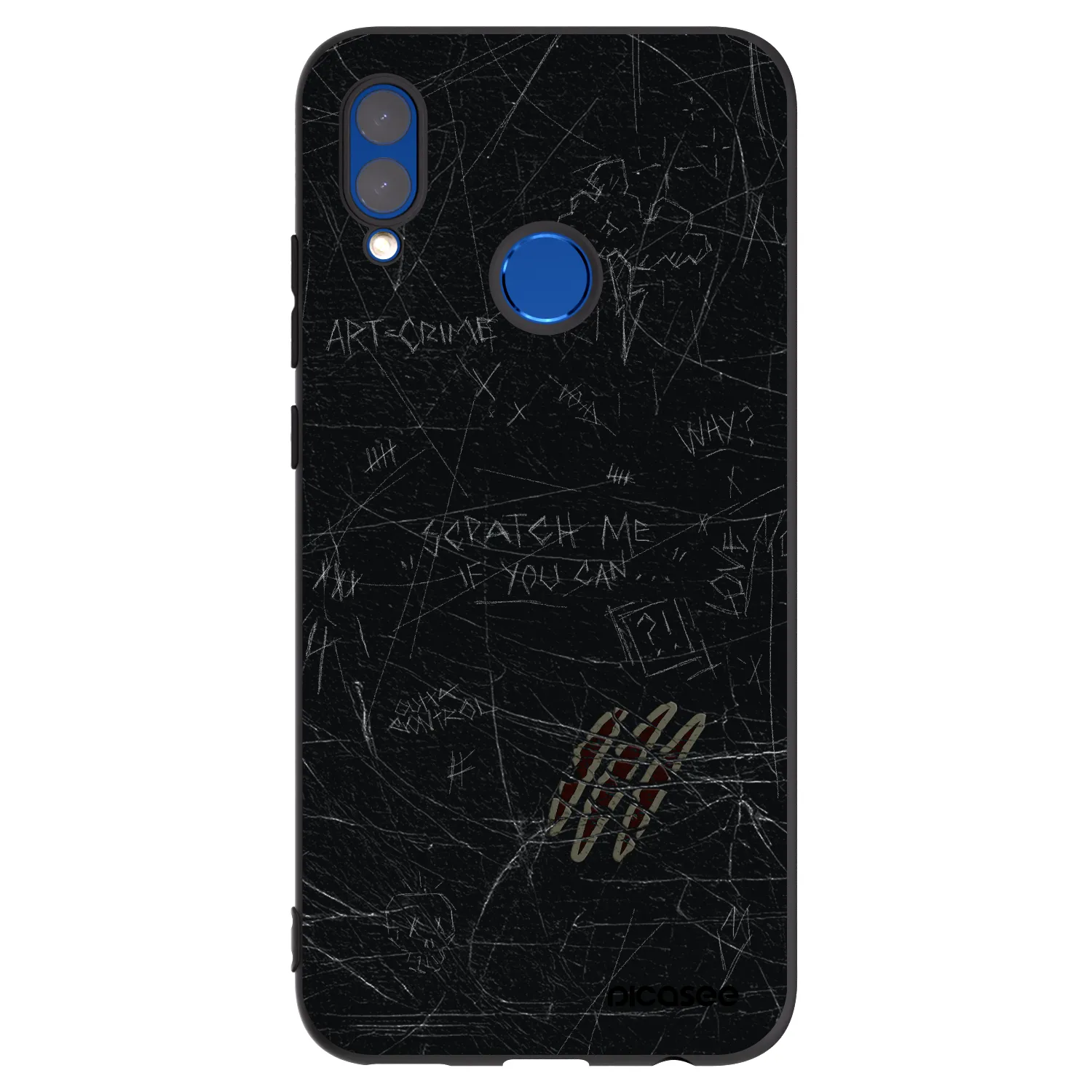 Picasee crna silikonska maskica za Honor 10 Lite - SCRATCH