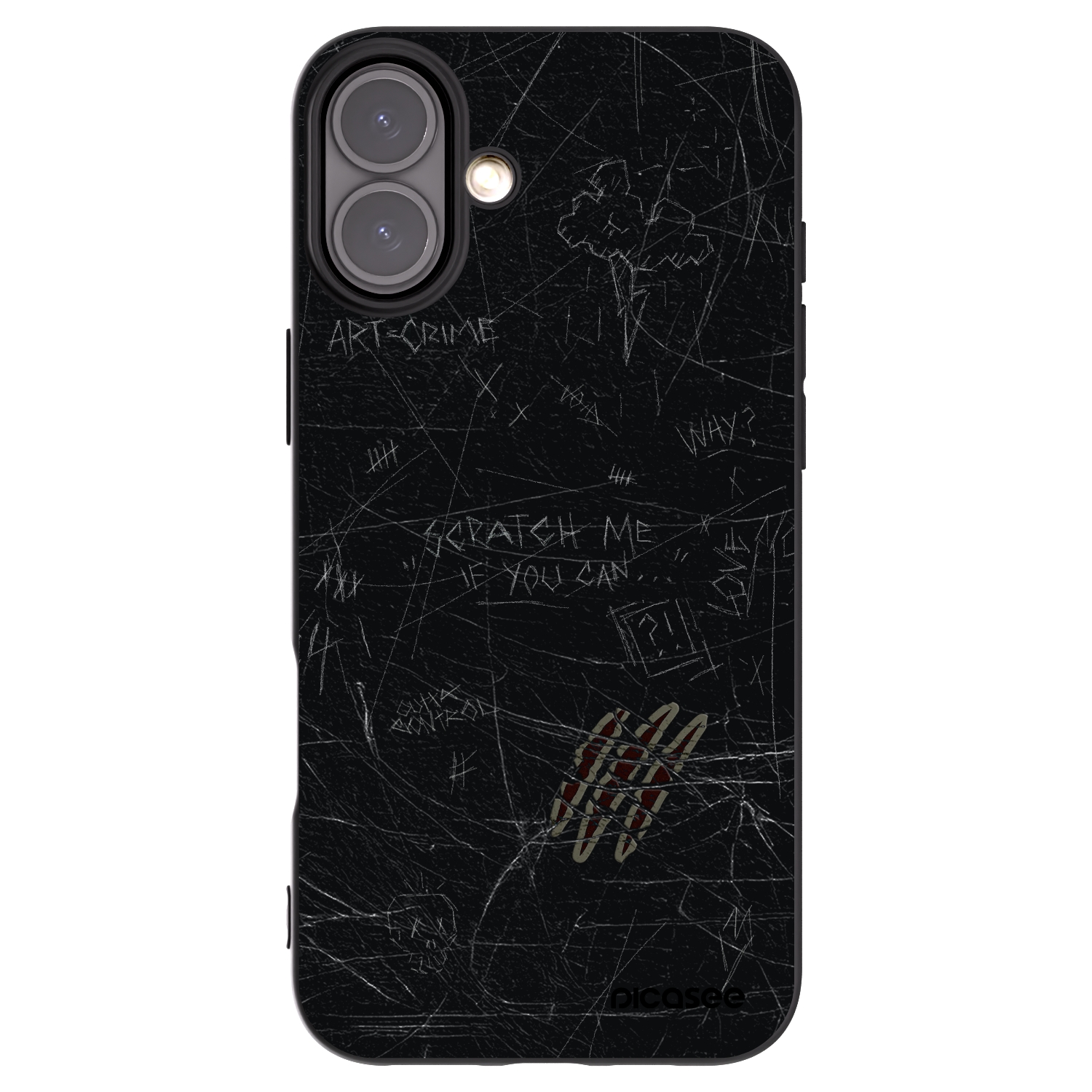 Picasee crna silikonska maskica za Apple iPhone 16 Plus - SCRATCH