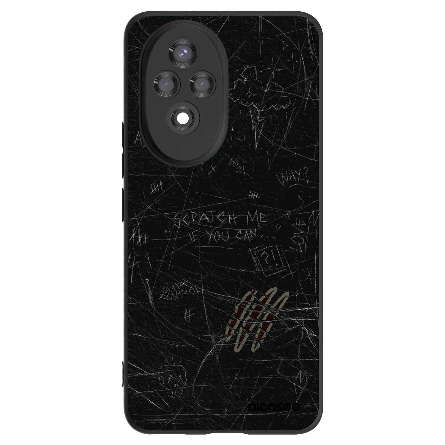 Picasee crna silikonska maskica za Honor 200 Pro 5G - SCRATCH