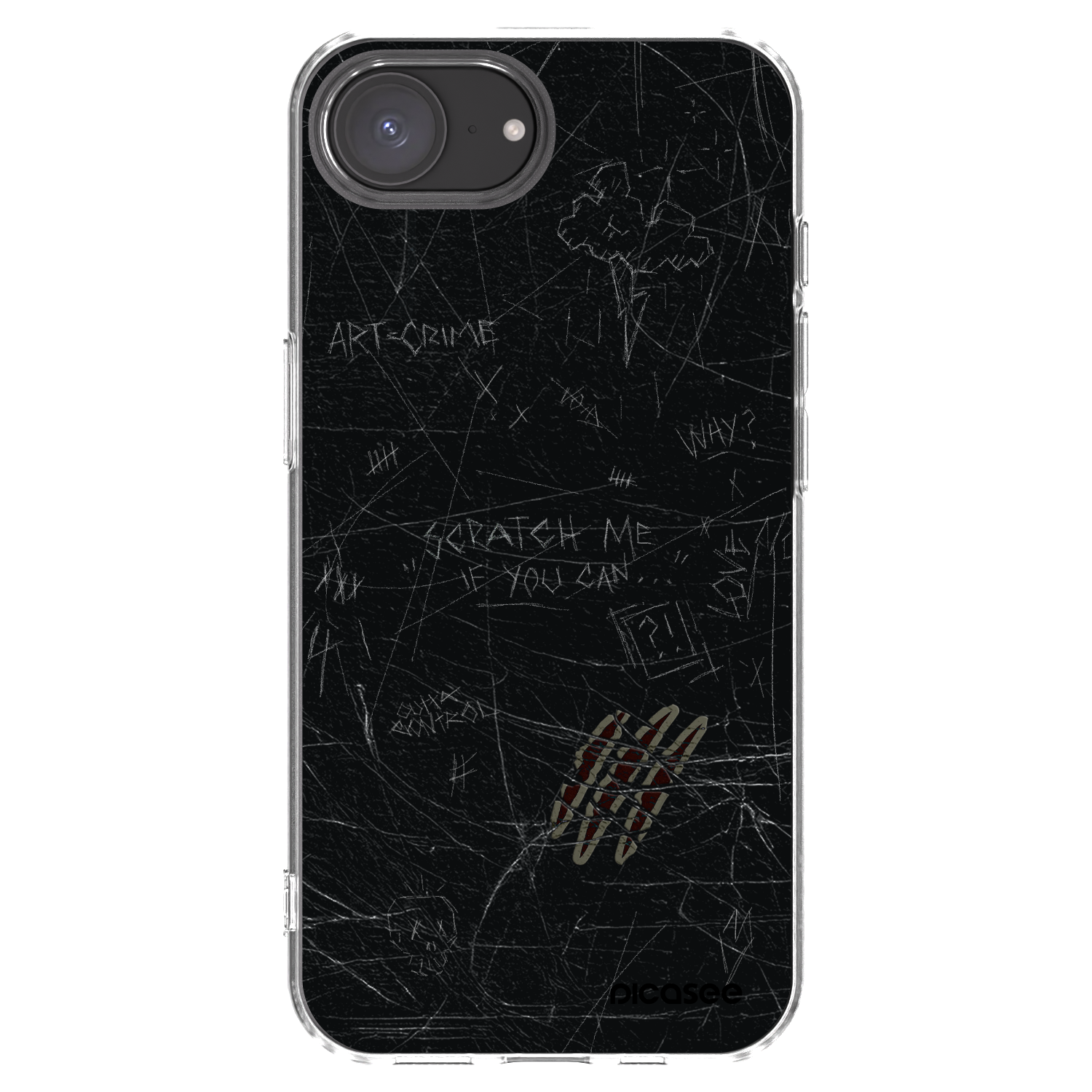 Picasee silikonska prozirna maskica za Apple iPhone 16e - SCRATCH