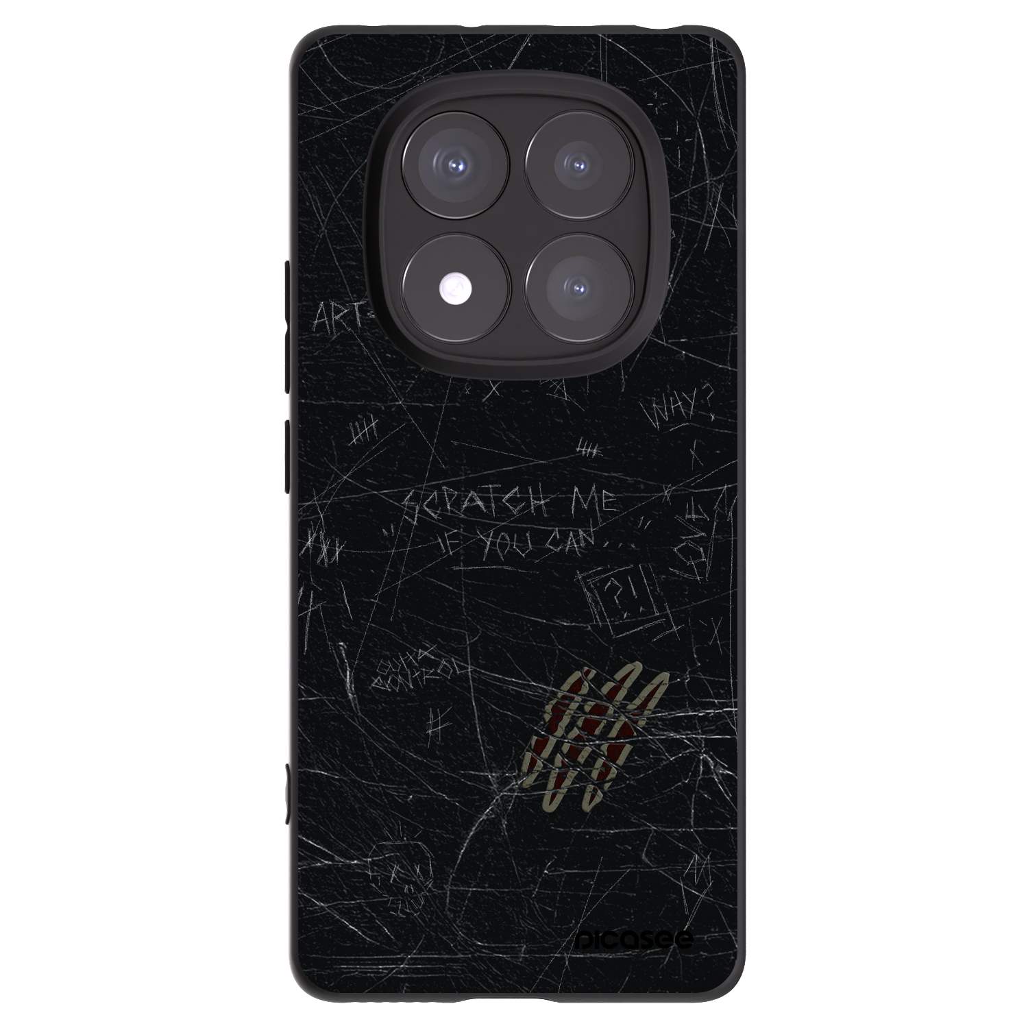 Picasee crna silikonska maskica za Xiaomi Redmi Note 14 Pro 5G - SCRATCH