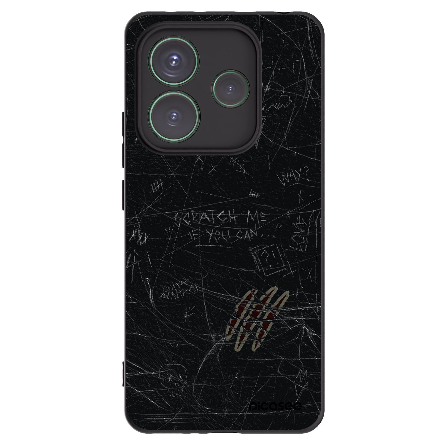 Picasee crna silikonska maskica za Xiaomi Redmi Note 14 5G - SCRATCH